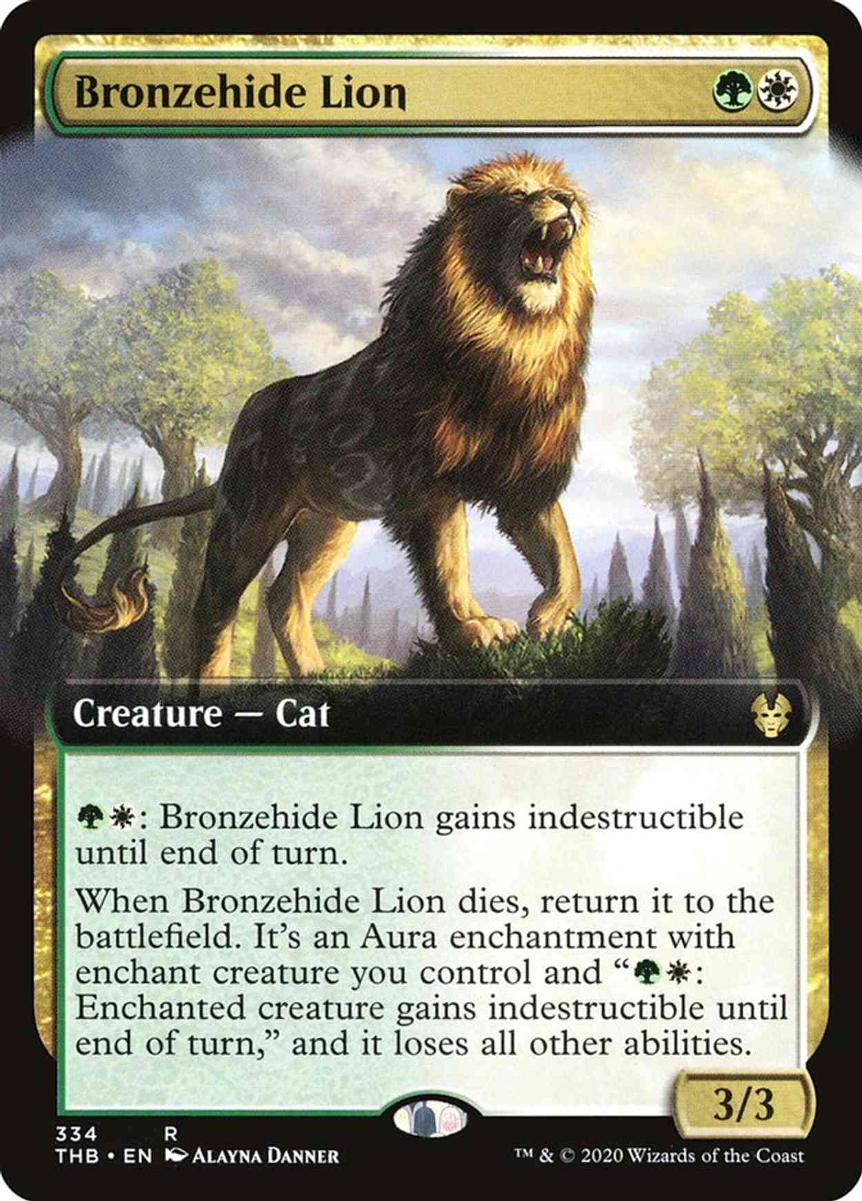 Bronzehide Lion (Extended Art) magic card front