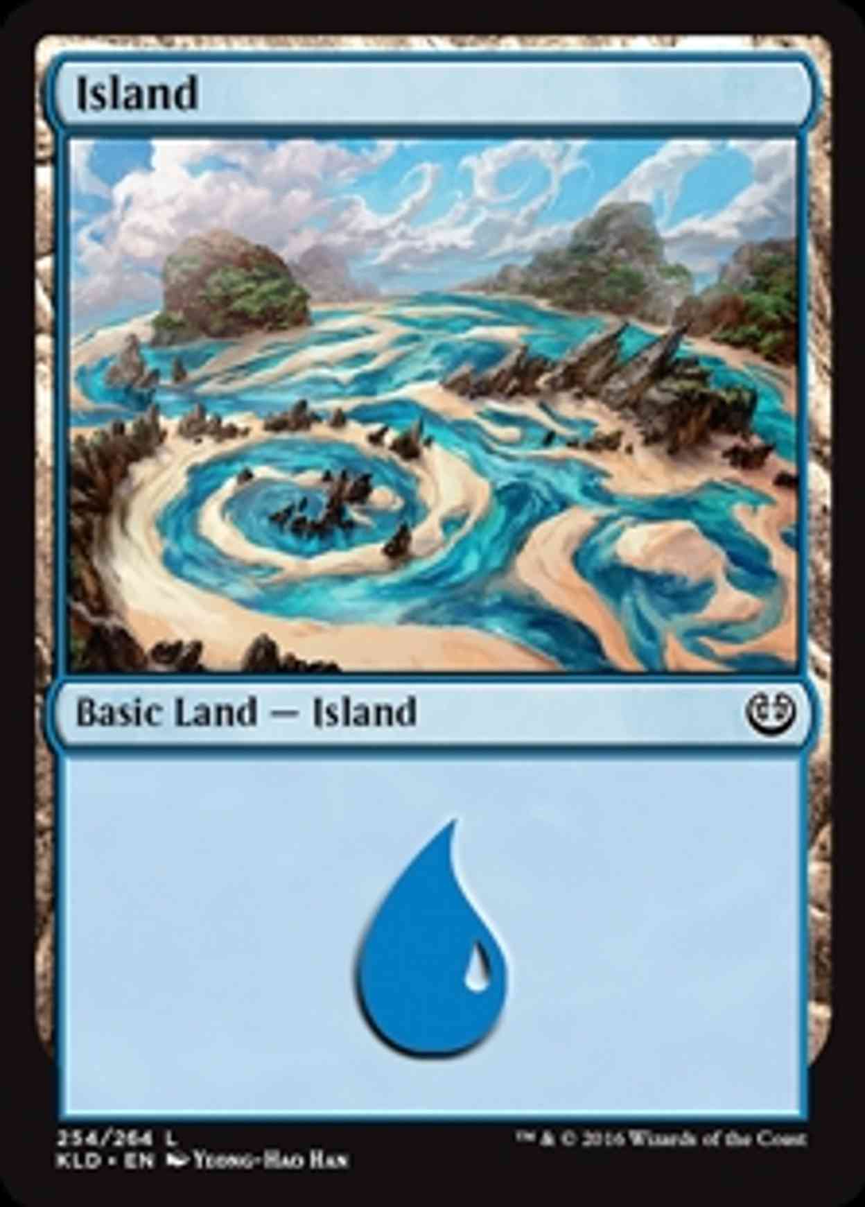 Island (254) magic card front
