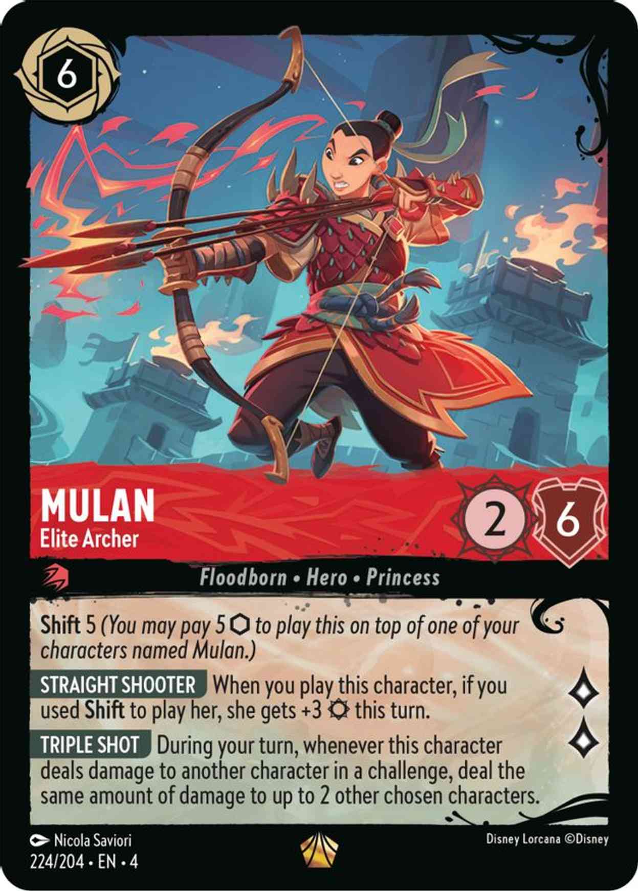 Mulan - Elite Archer (224/204) magic card front