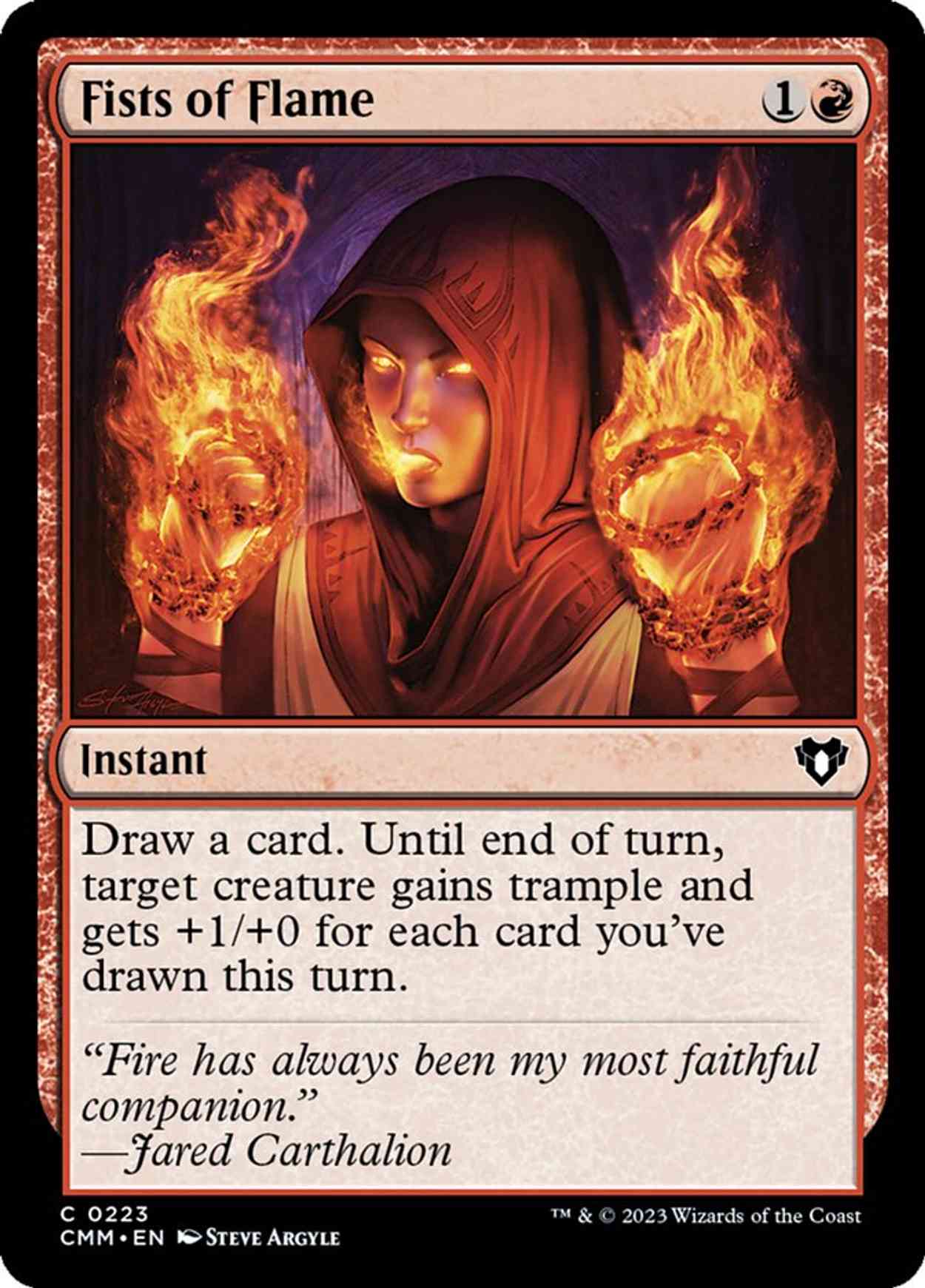 Fists of Flame magic card front