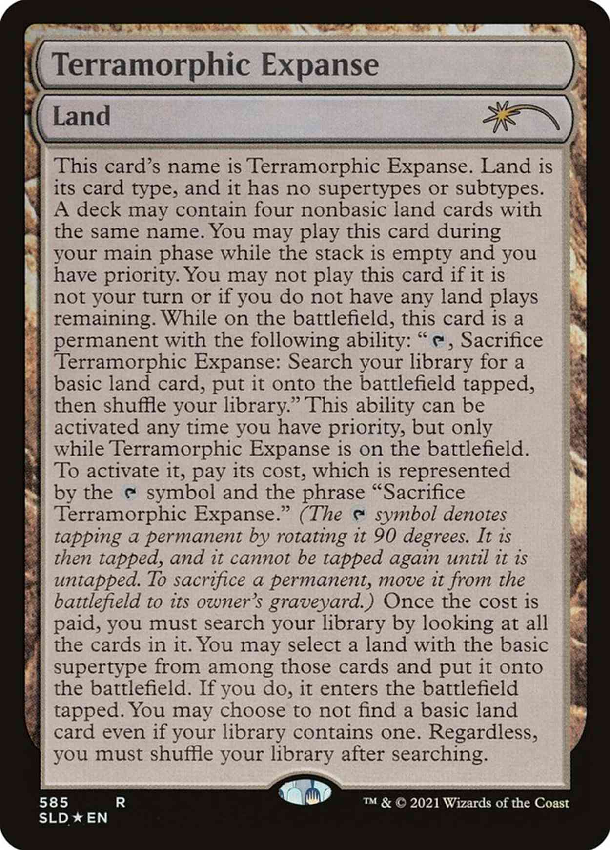 Terramorphic Expanse (Full-Text Land) magic card front