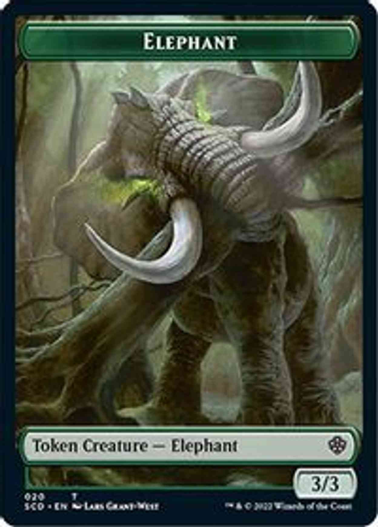 Elephant // Thopter Double-sided Token magic card front