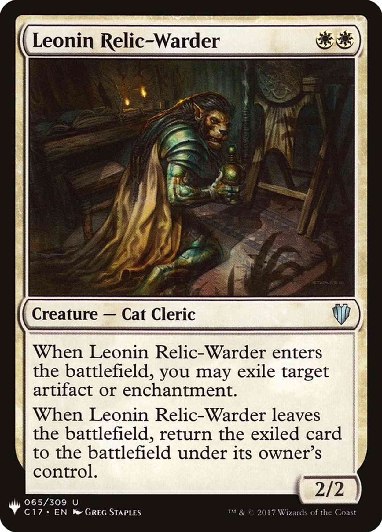 Leonin Relic-Warder magic card front