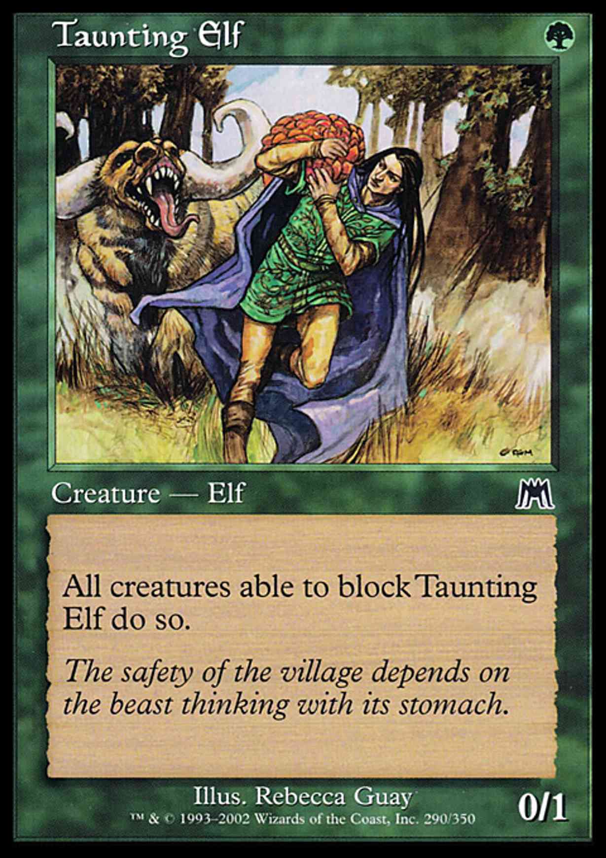 Taunting Elf magic card front