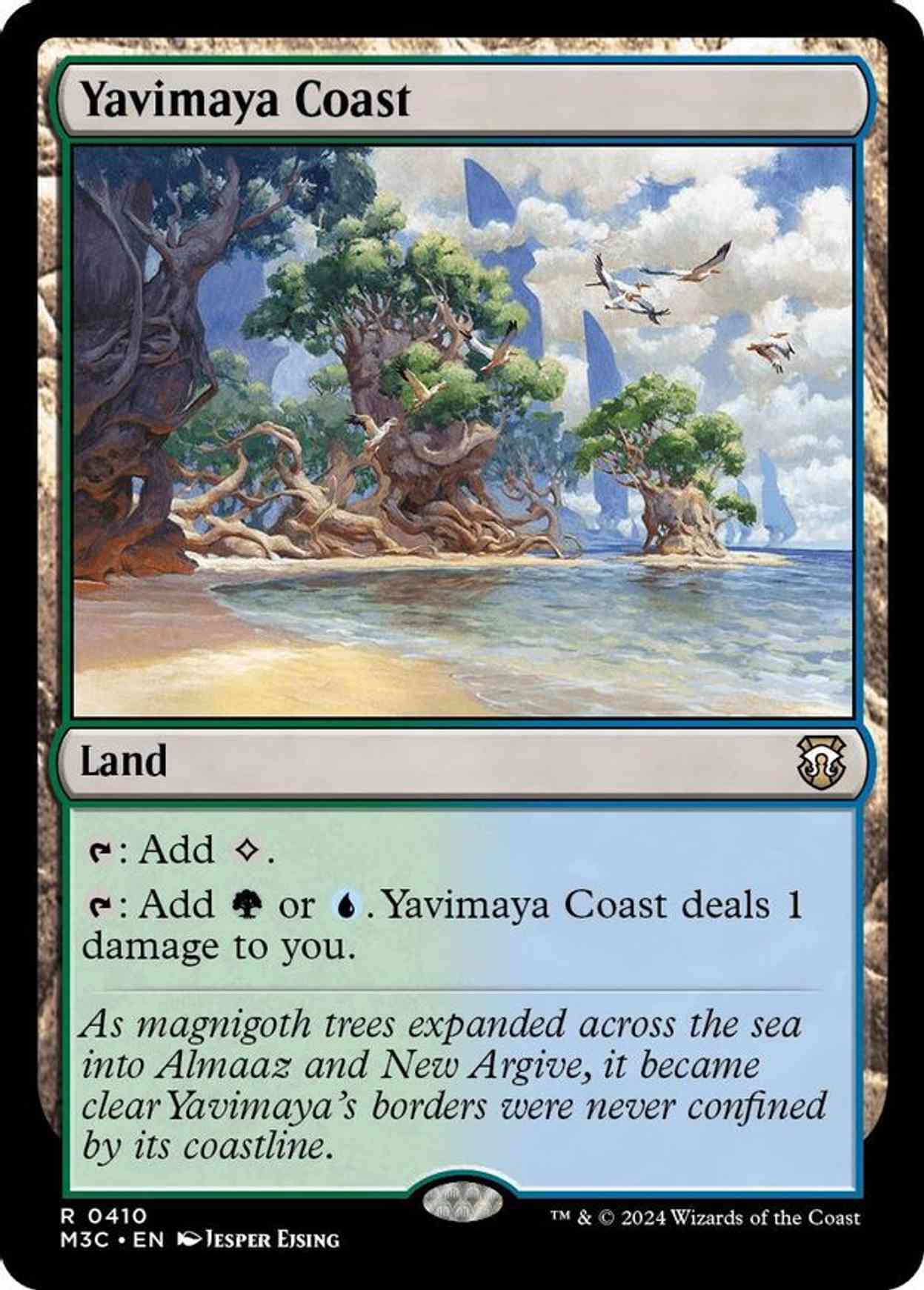 Yavimaya Coast (Ripple Foil) magic card front