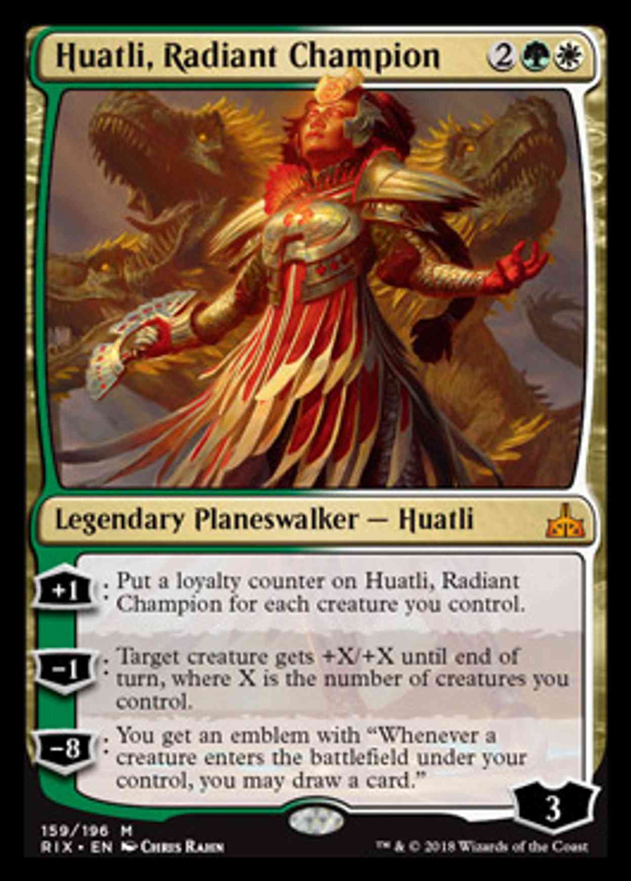 Huatli, Radiant Champion magic card front