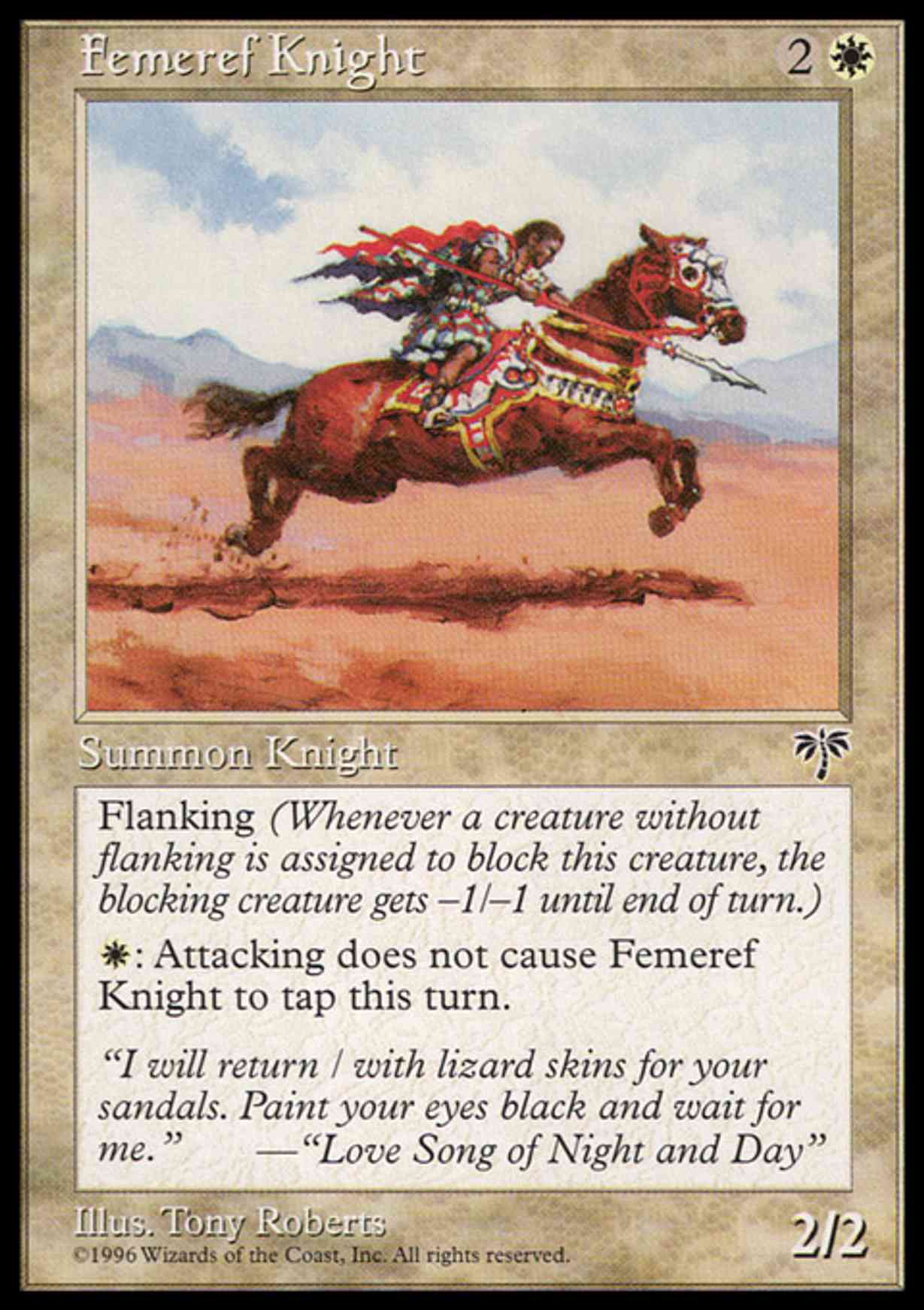 Femeref Knight magic card front