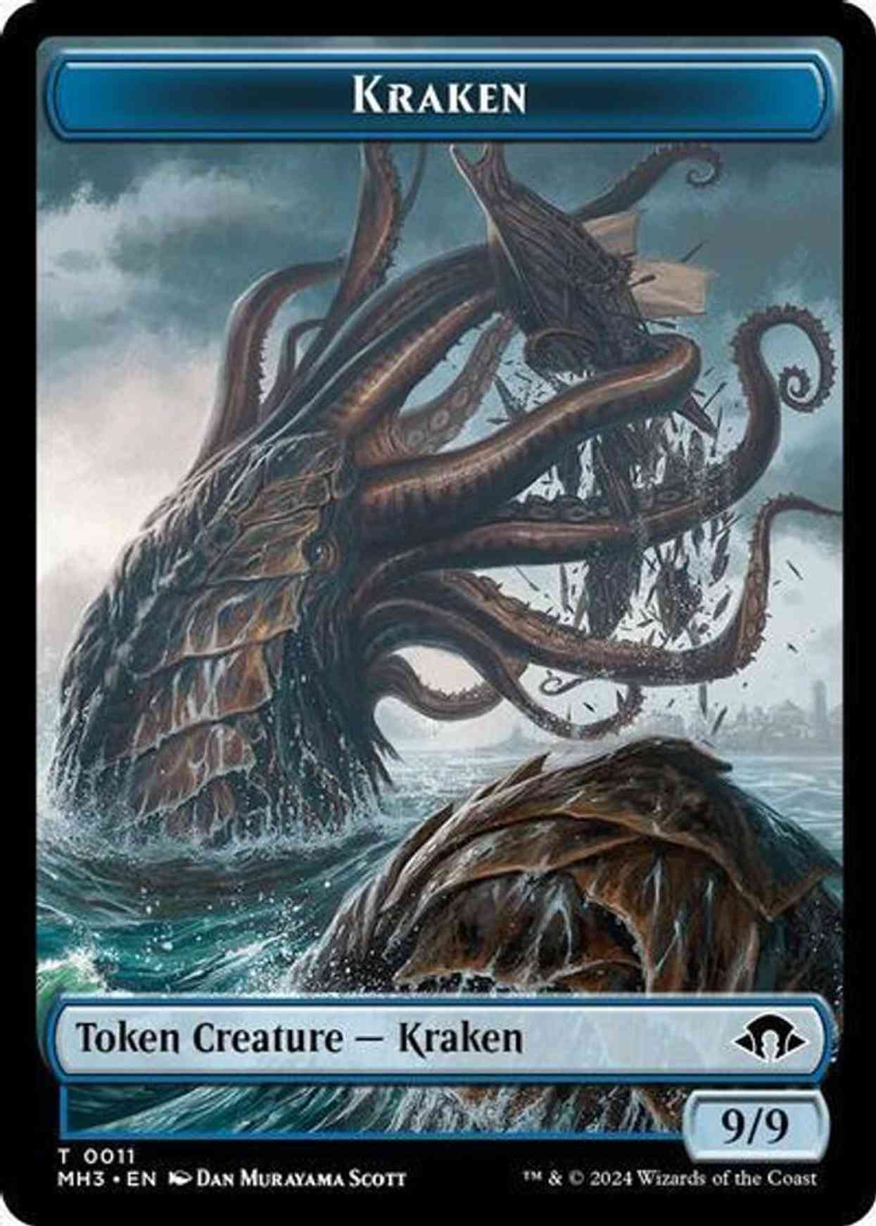 Kraken Token magic card front