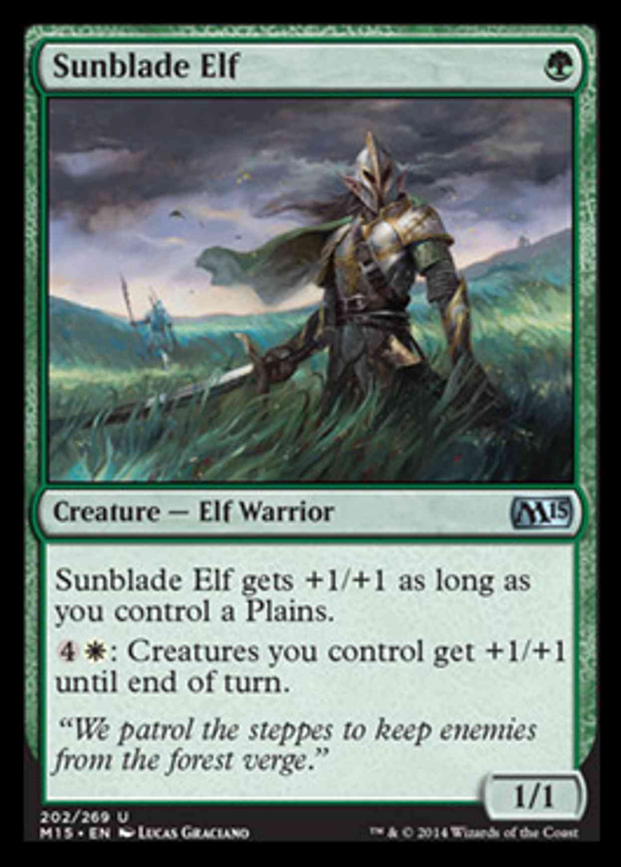 Sunblade Elf magic card front