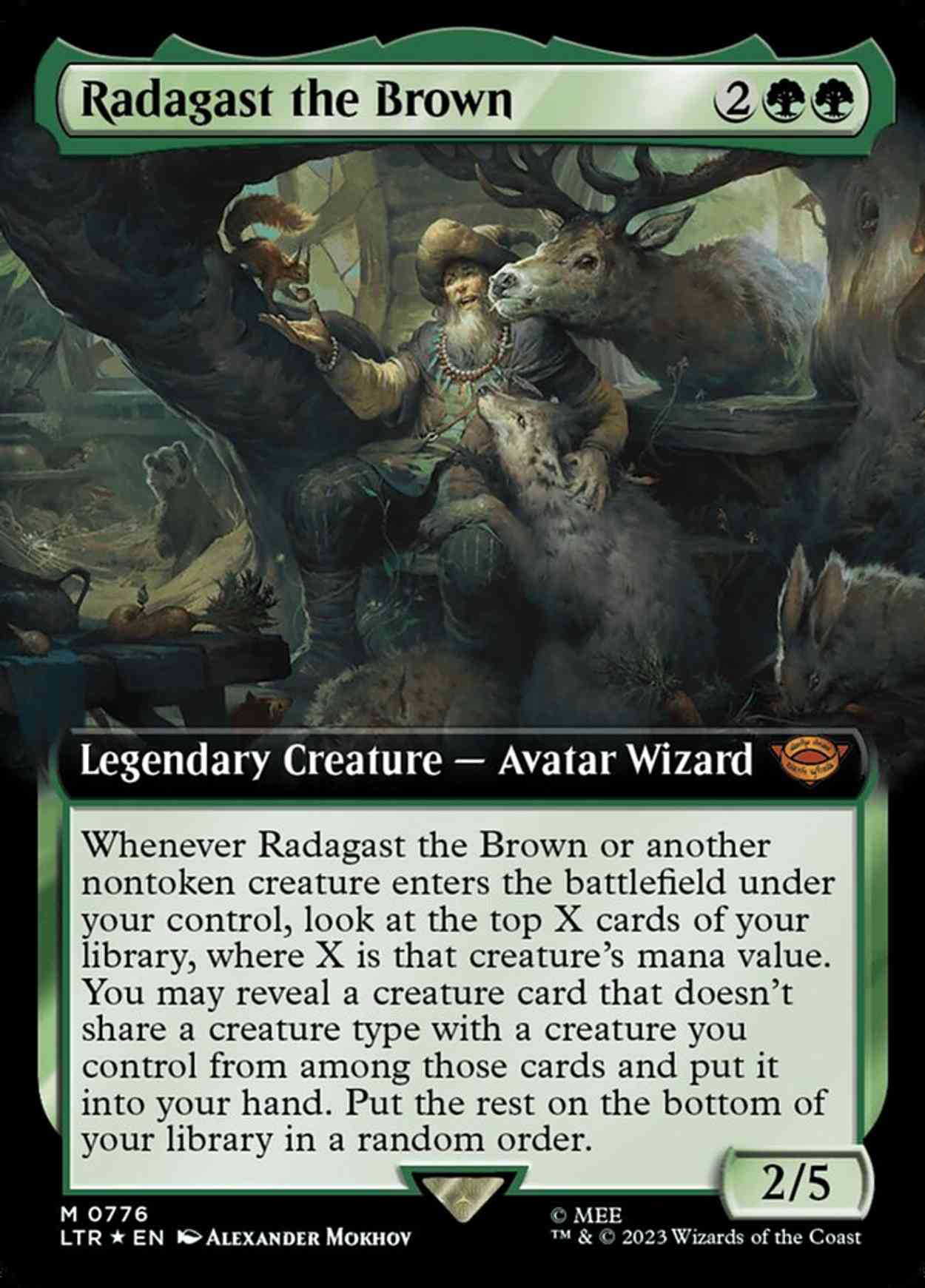 Radagast the Brown (Extended Art) (Surge Foil) magic card front