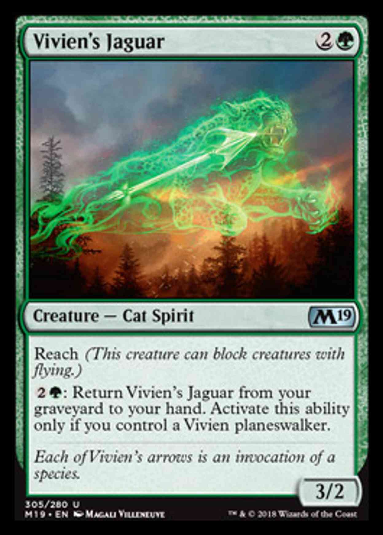 Vivien's Jaguar magic card front