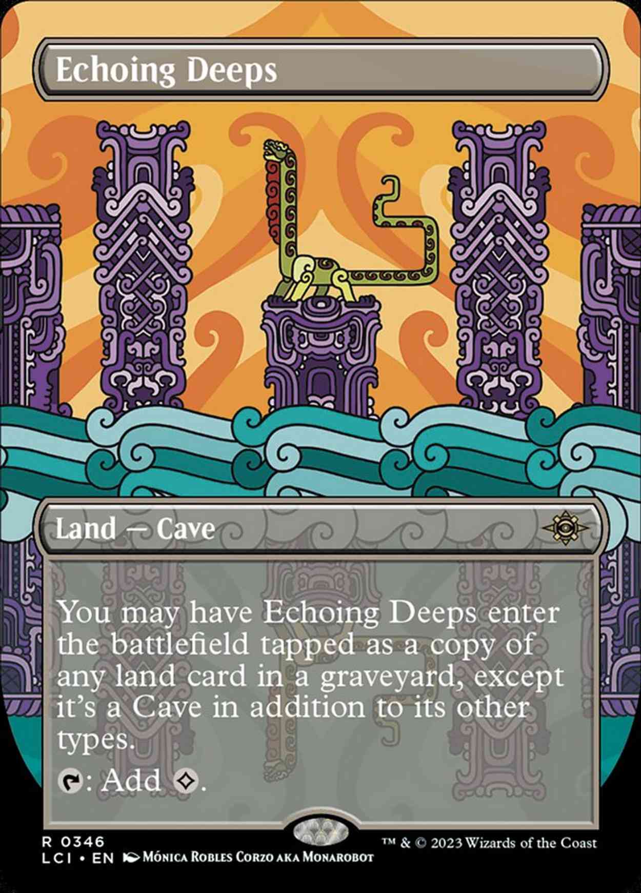 Echoing Deeps (Borderless) magic card front
