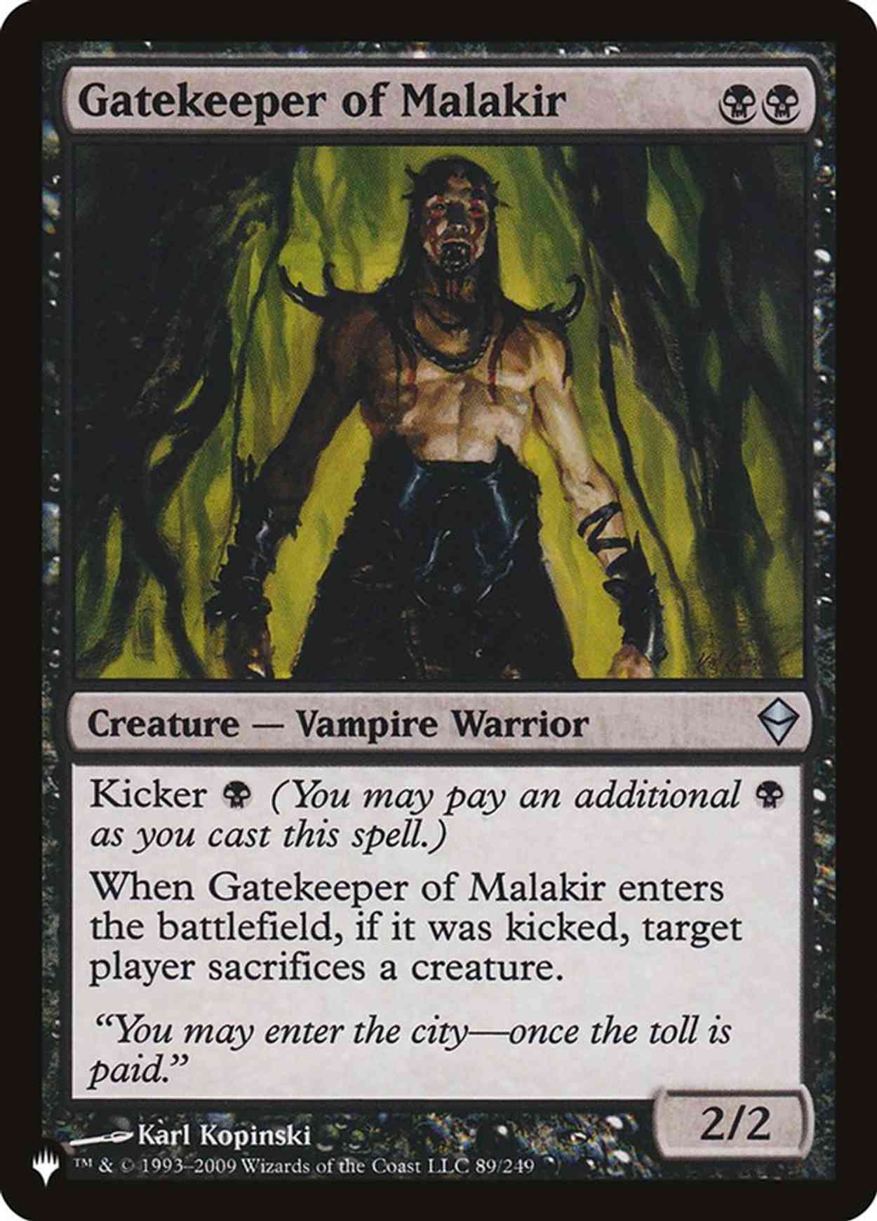 Gatekeeper of Malakir magic card front