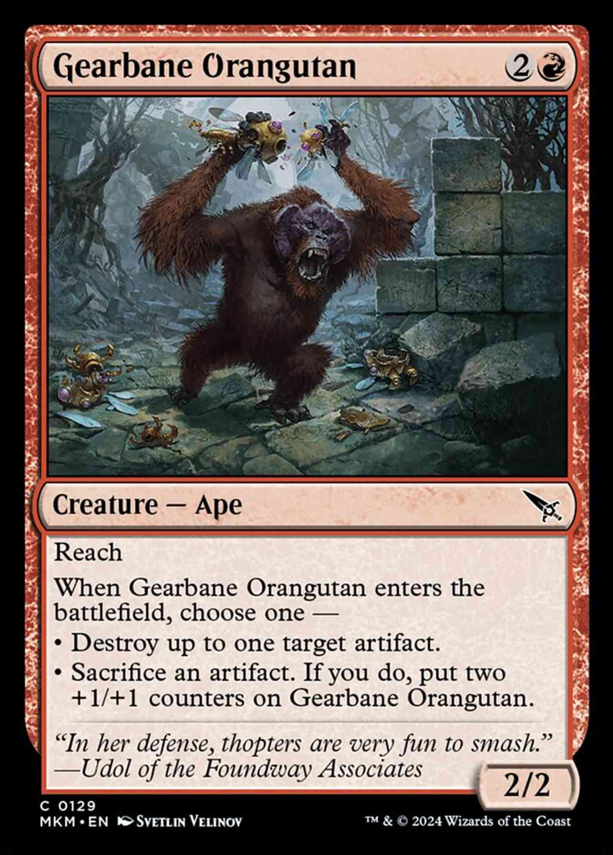 Gearbane Orangutan magic card front