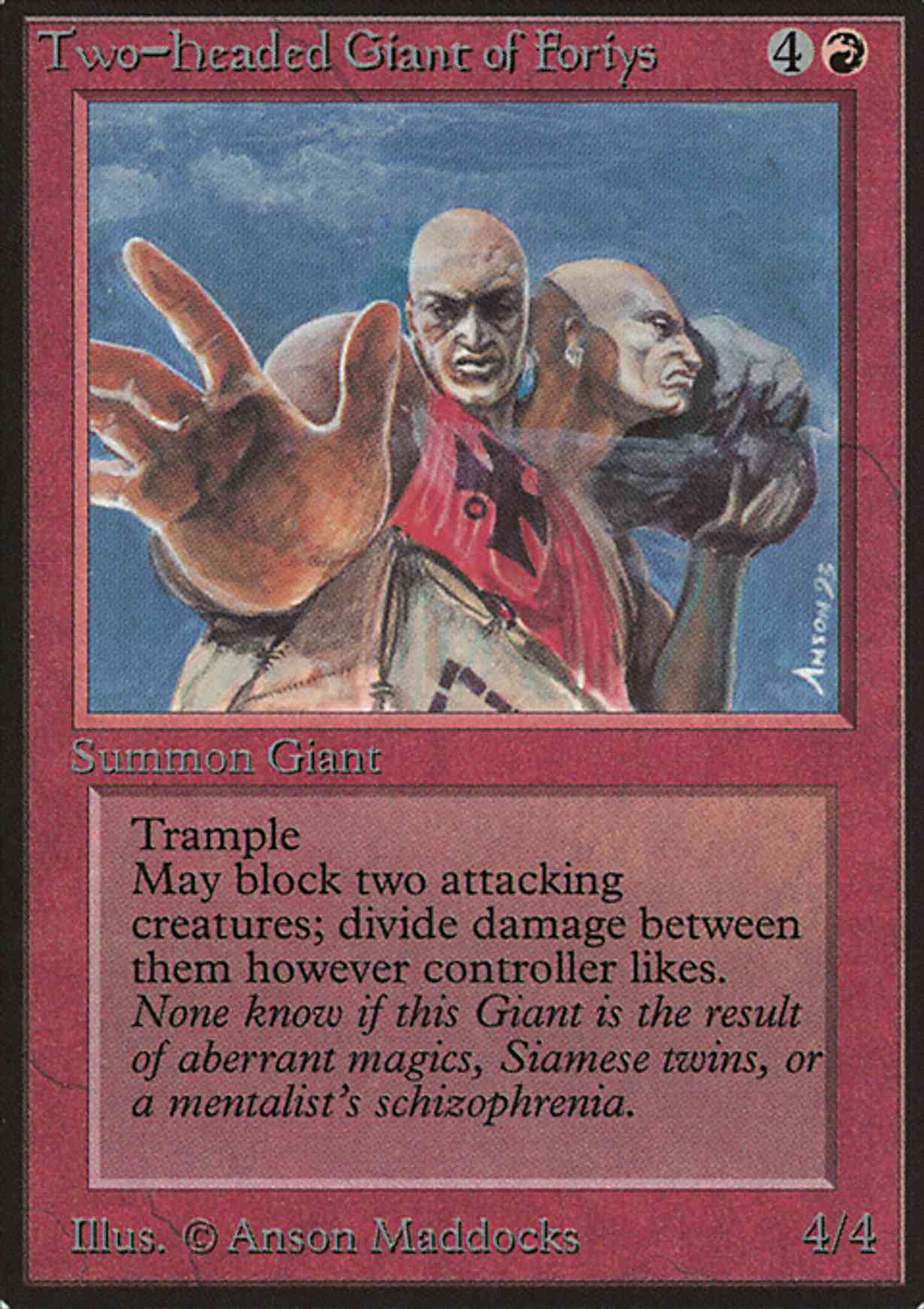 Two-Headed Giant of Foriys Price from mtg Limited Edition Beta