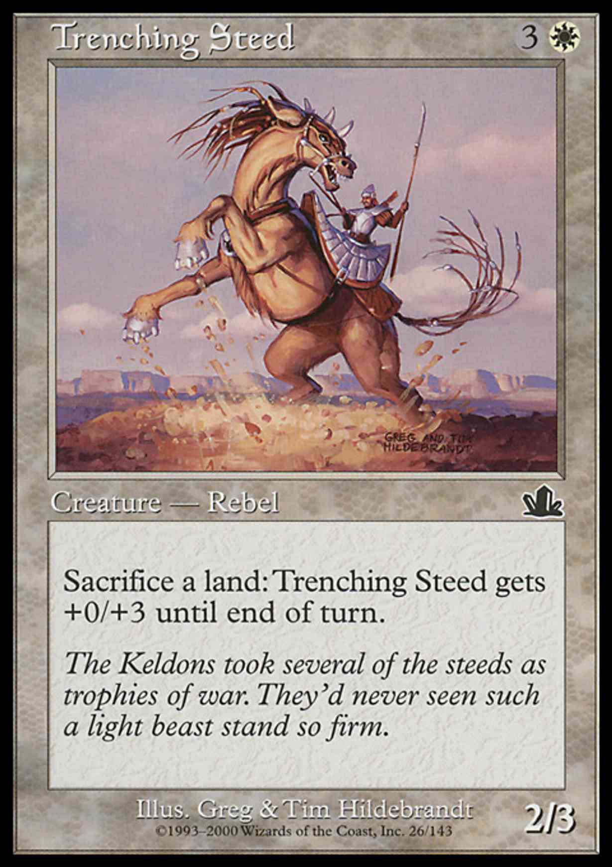 Trenching Steed magic card front