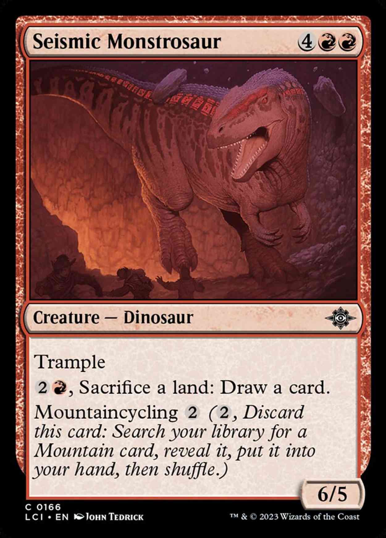 Seismic Monstrosaur magic card front