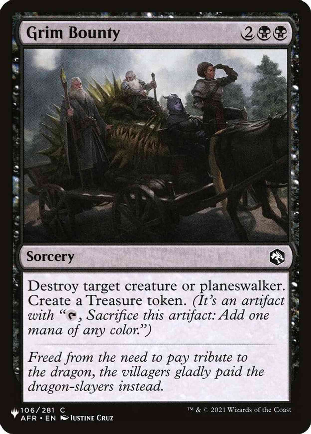 Grim Bounty magic card front