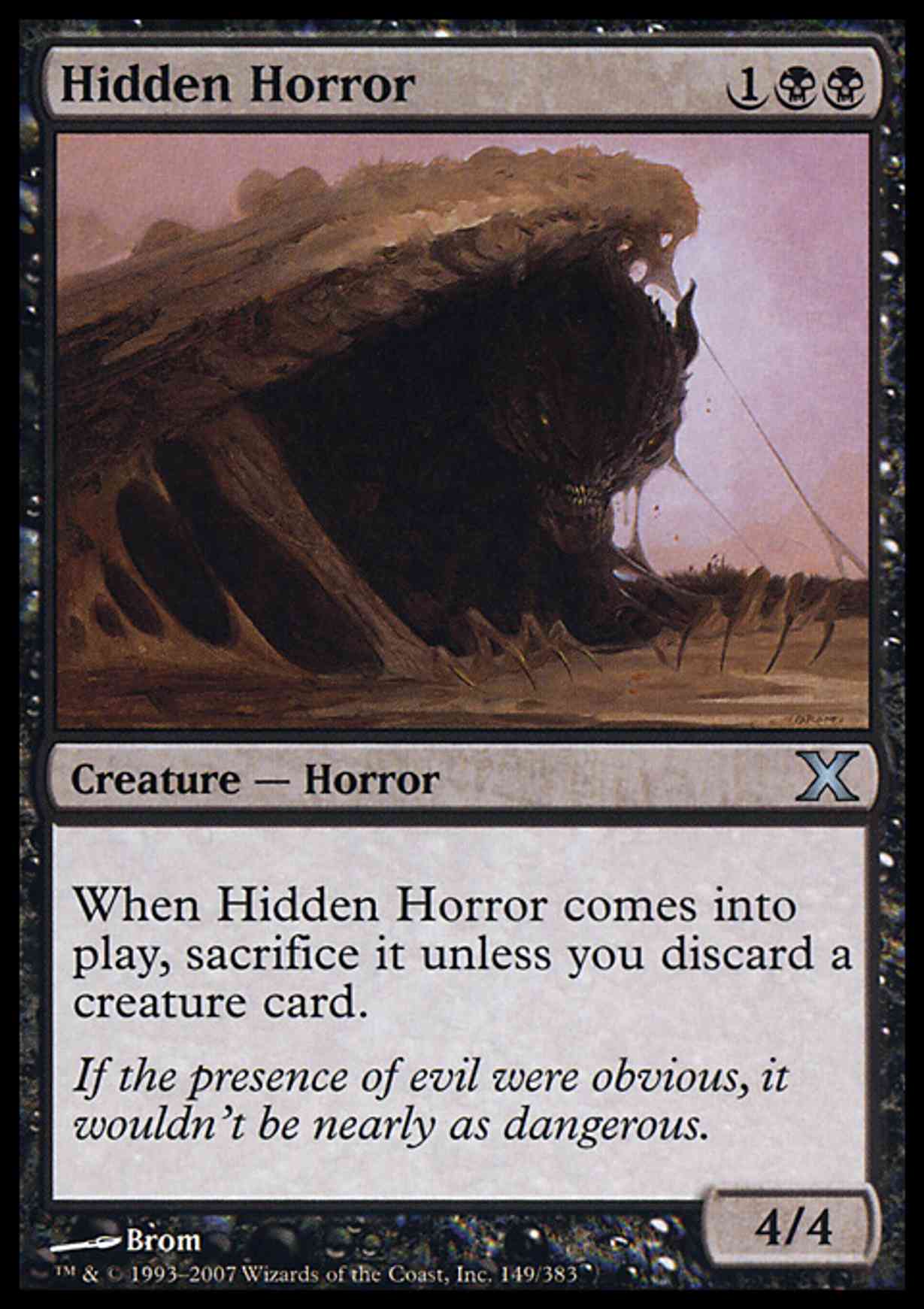 Hidden Horror magic card front