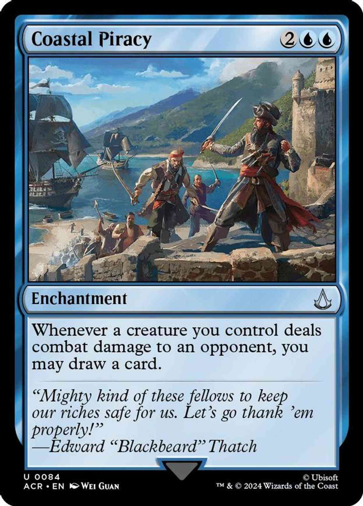 Coastal Piracy magic card front