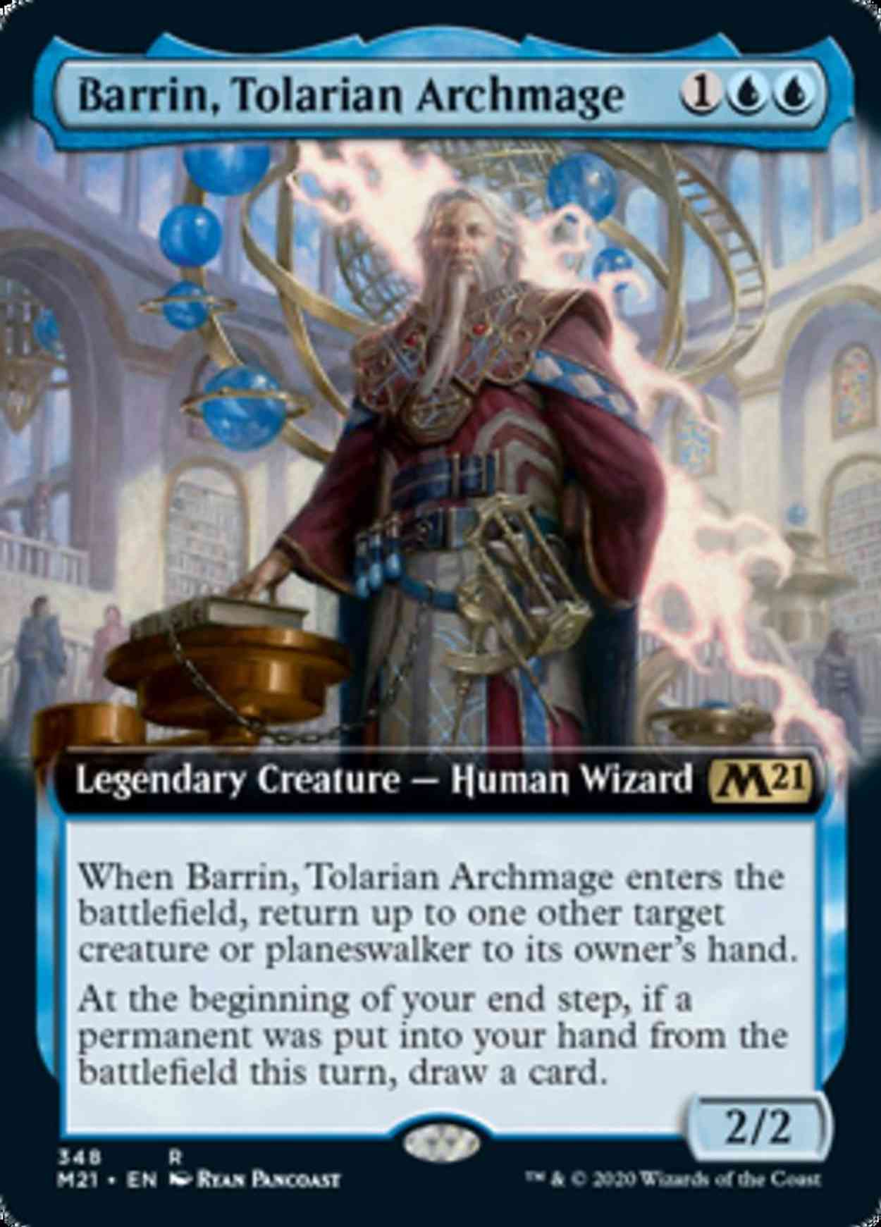 Barrin, Tolarian Archmage (Extended Art) magic card front