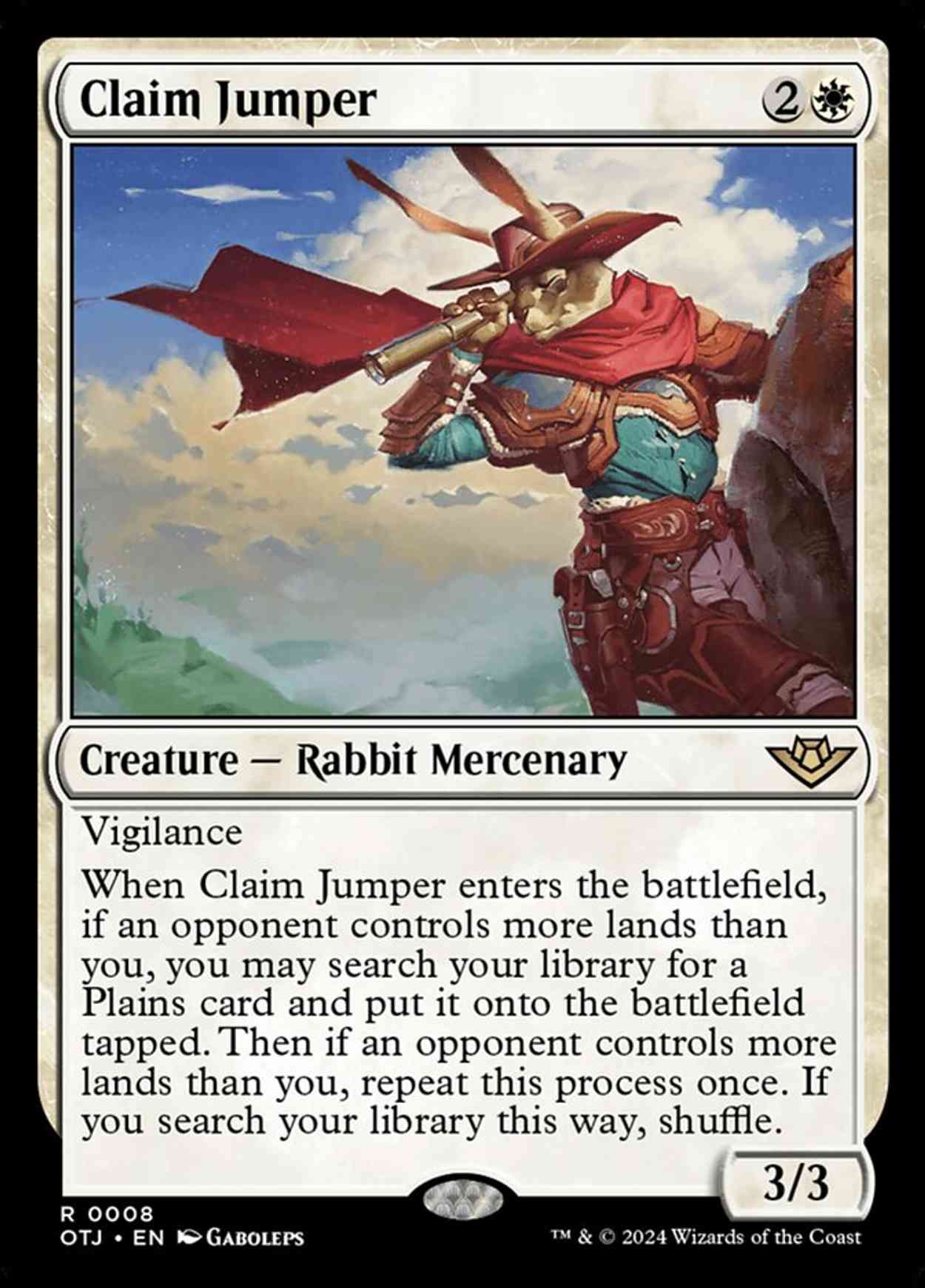 Claim Jumper magic card front