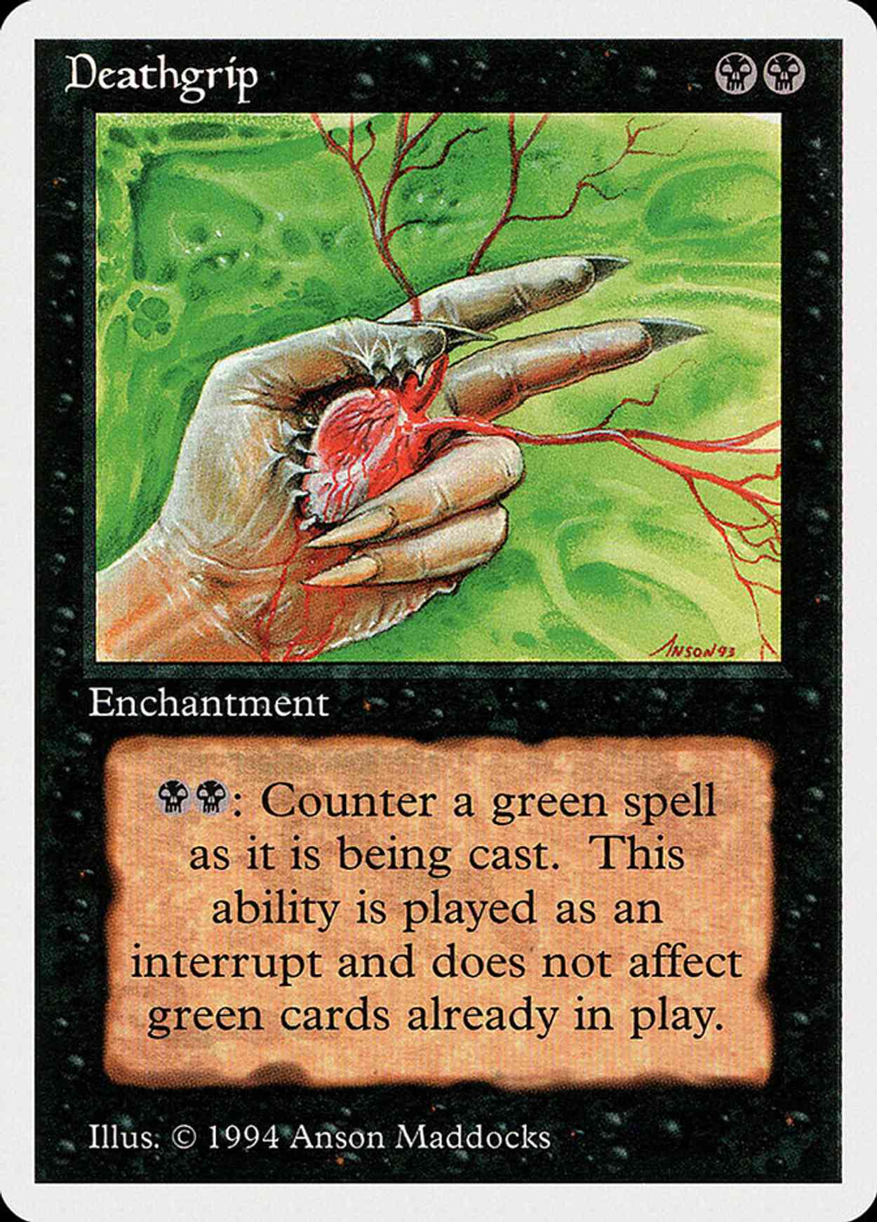 Deathgrip magic card front