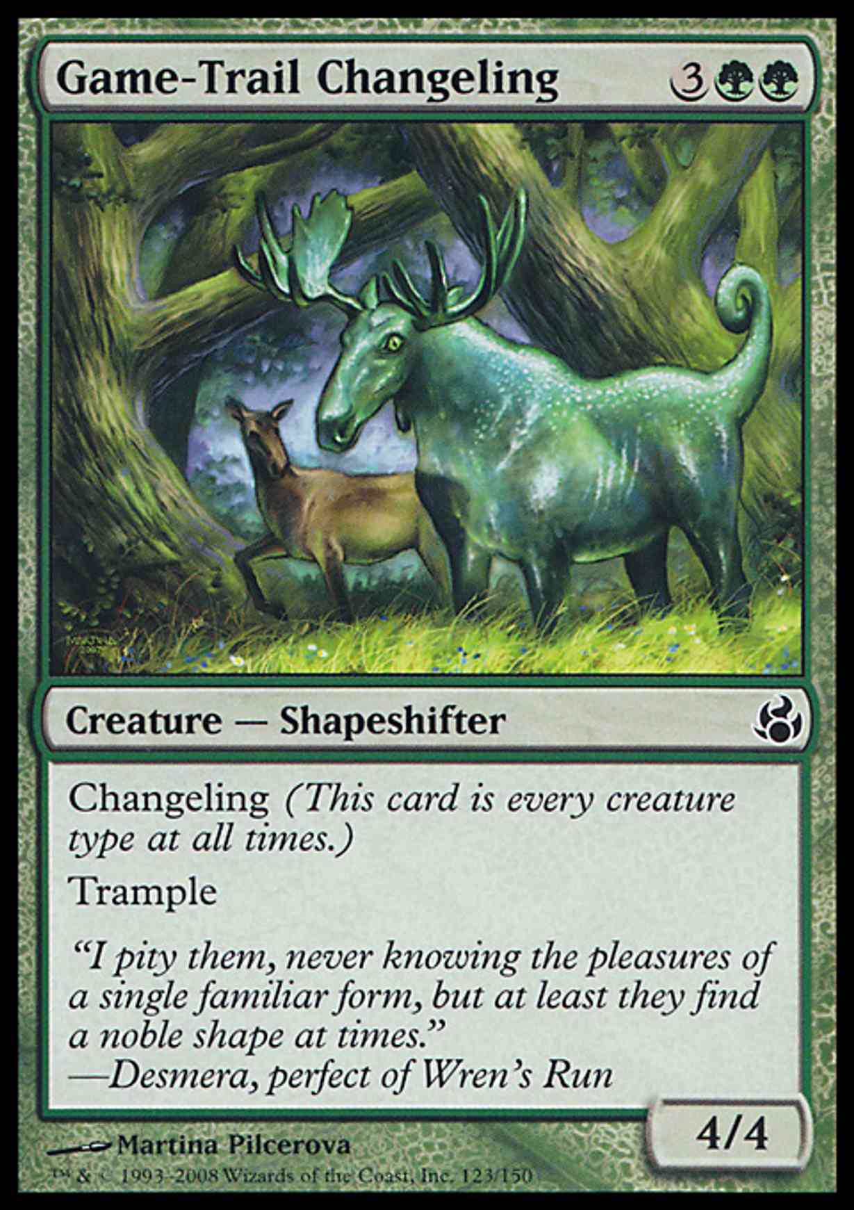 Game-Trail Changeling magic card front