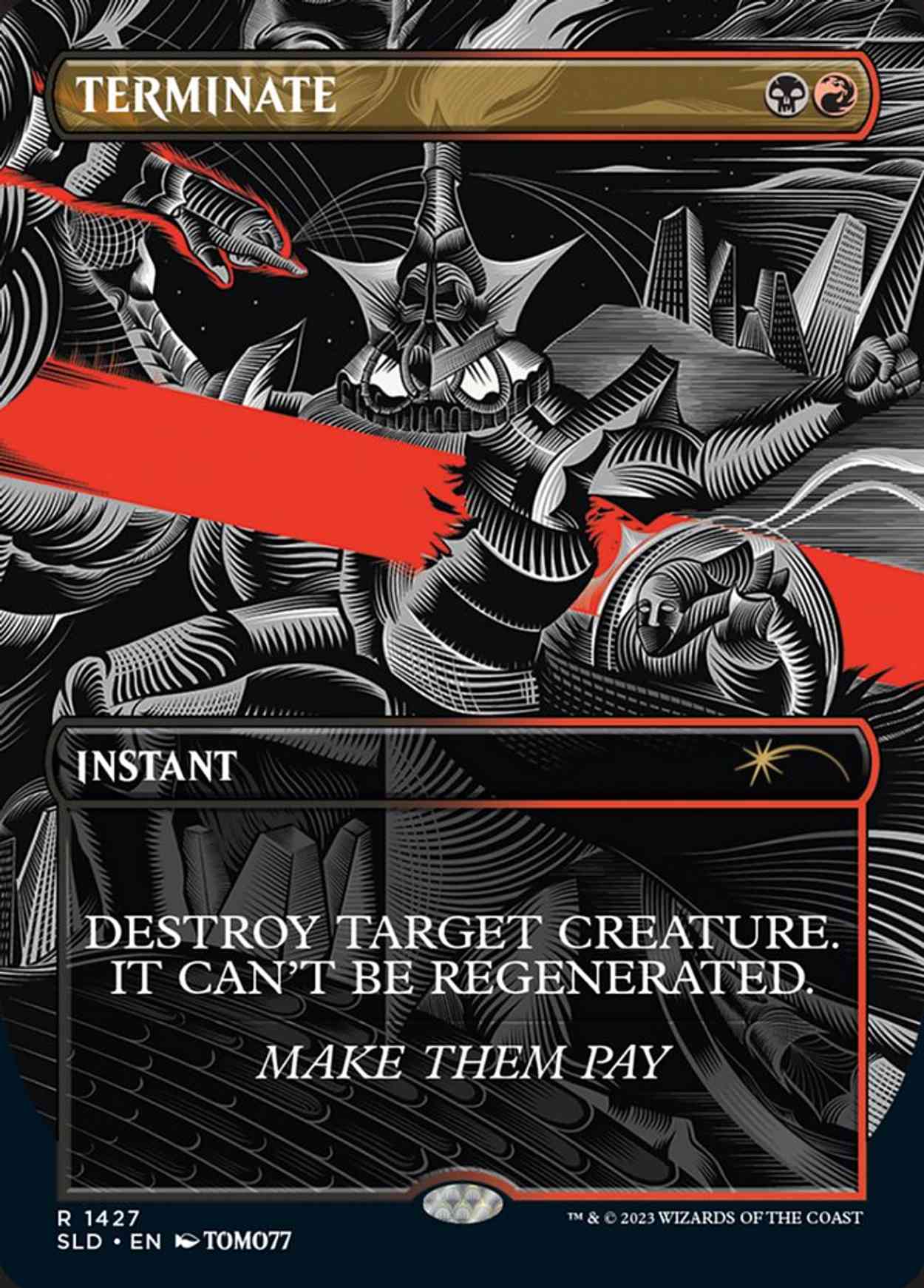 Terminate magic card front