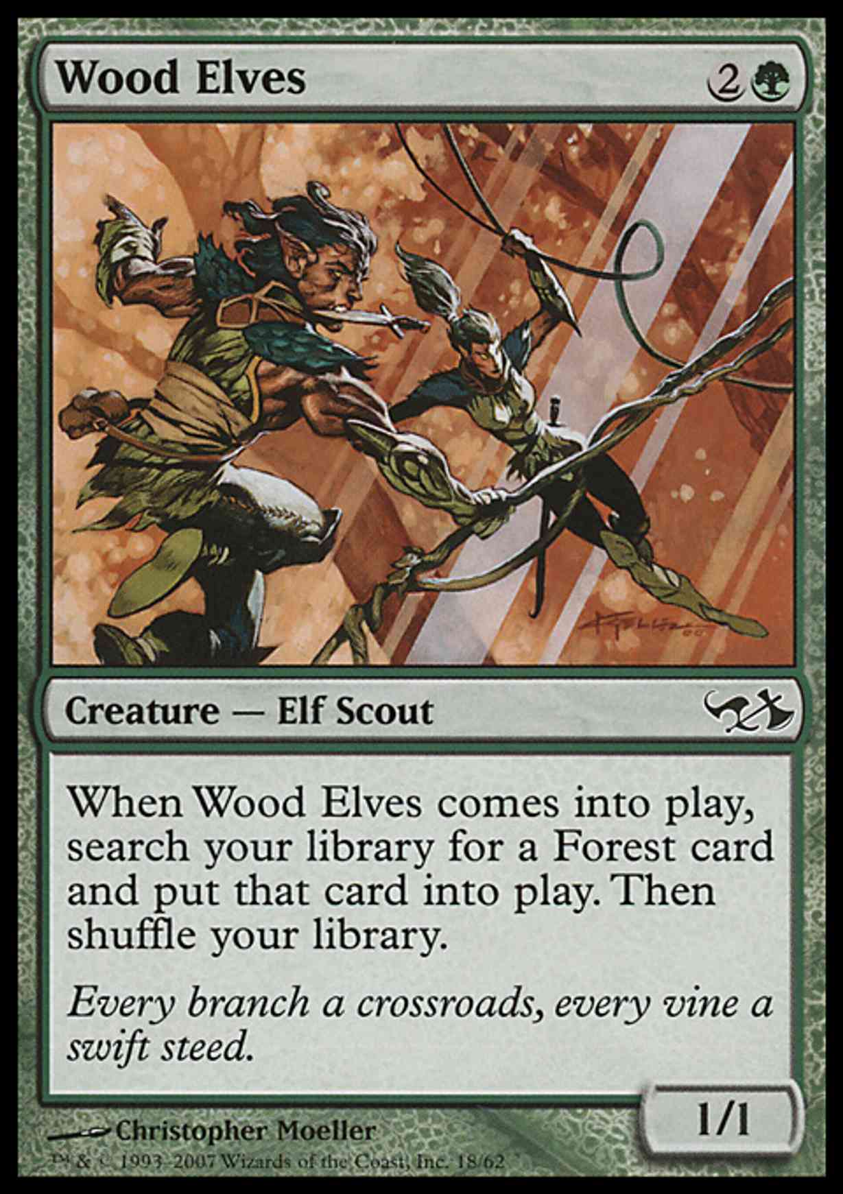 Wood Elves magic card front