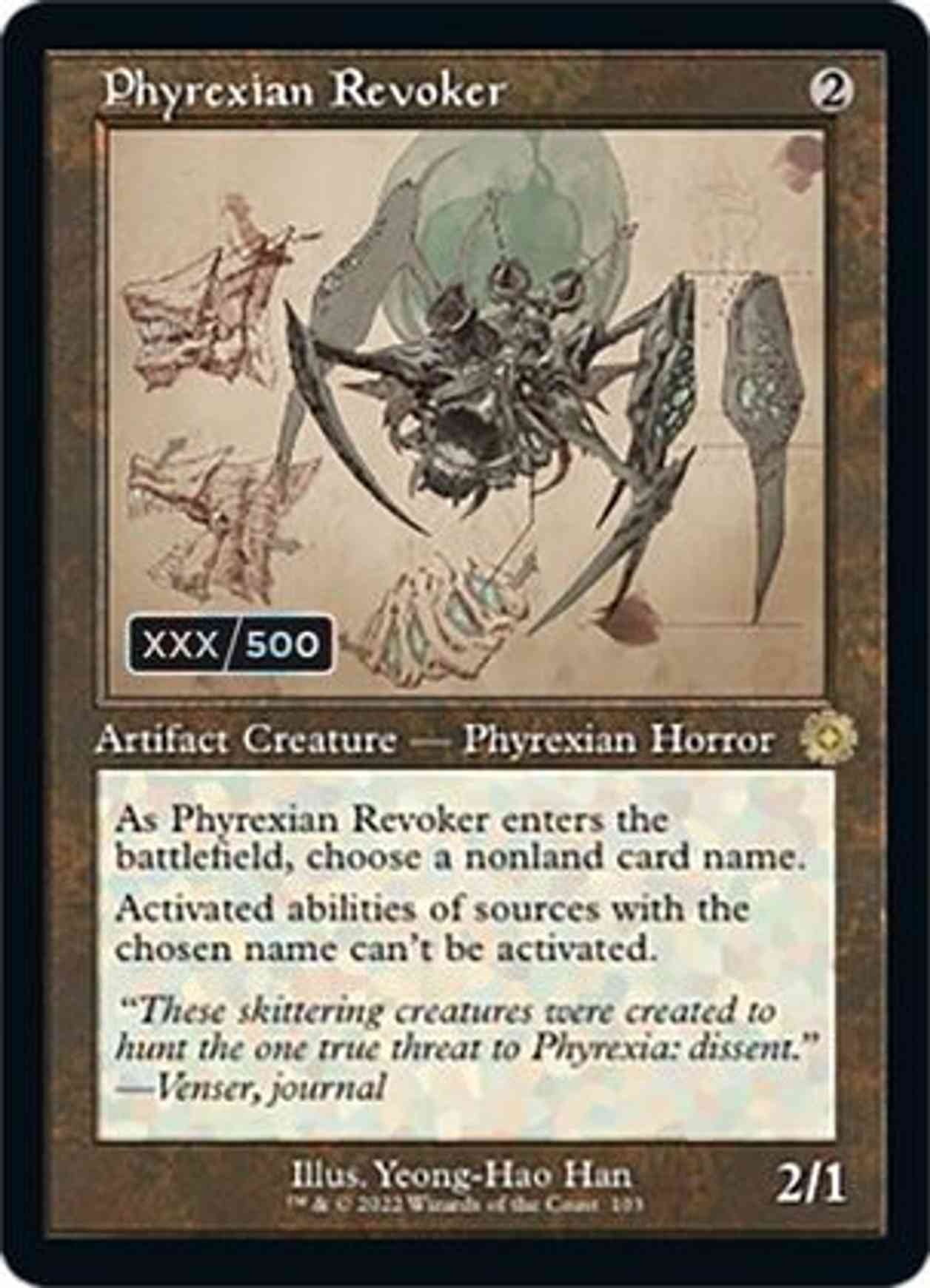 Phyrexian Revoker (Schematic) (Serial Numbered) magic card front