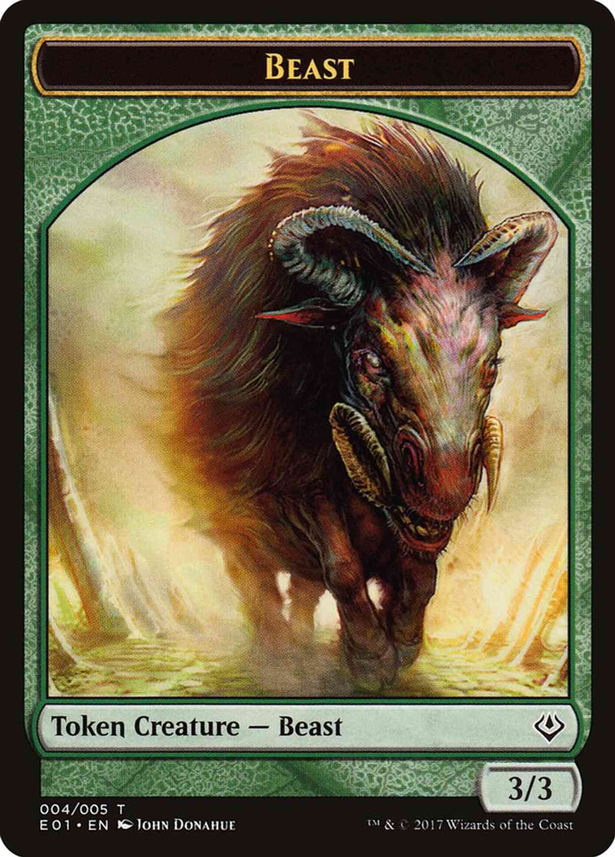 Beast (004) // Soldier Double-sided Token magic card front