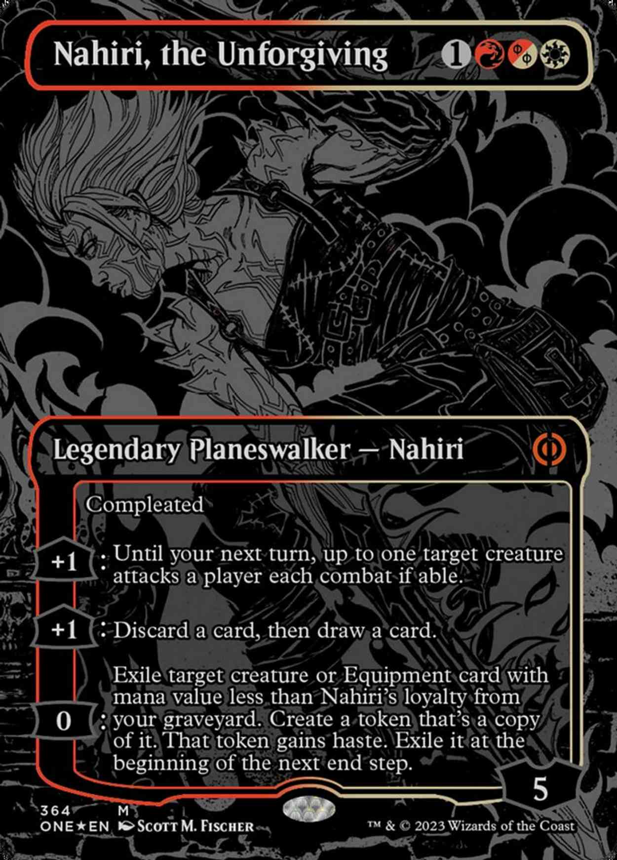 Nahiri, the Unforgiving (Oil Slick Raised Foil) magic card front