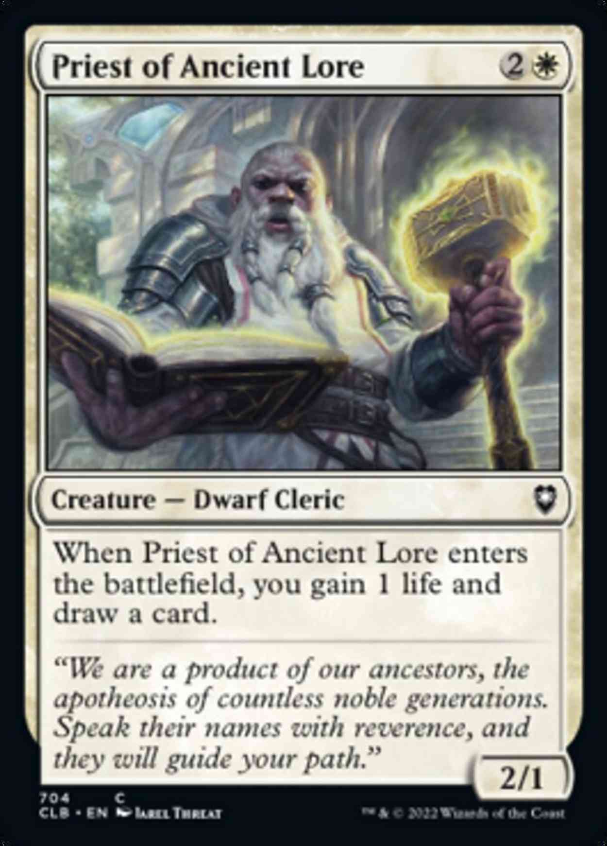 Priest of Ancient Lore magic card front