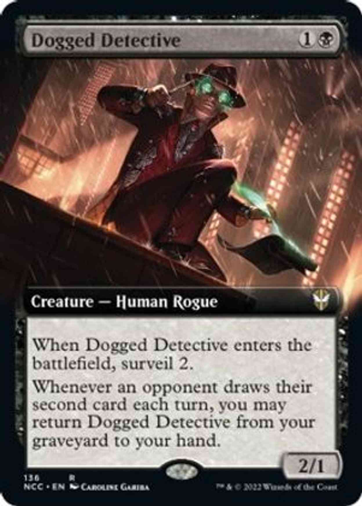Dogged Detective (Extended Art) magic card front