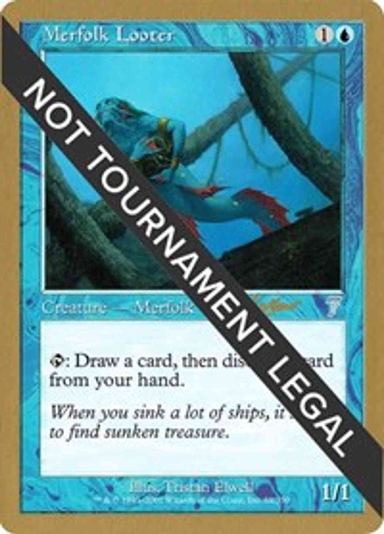 Merfolk Looter - 2002 Sim Han How (7ED) magic card front