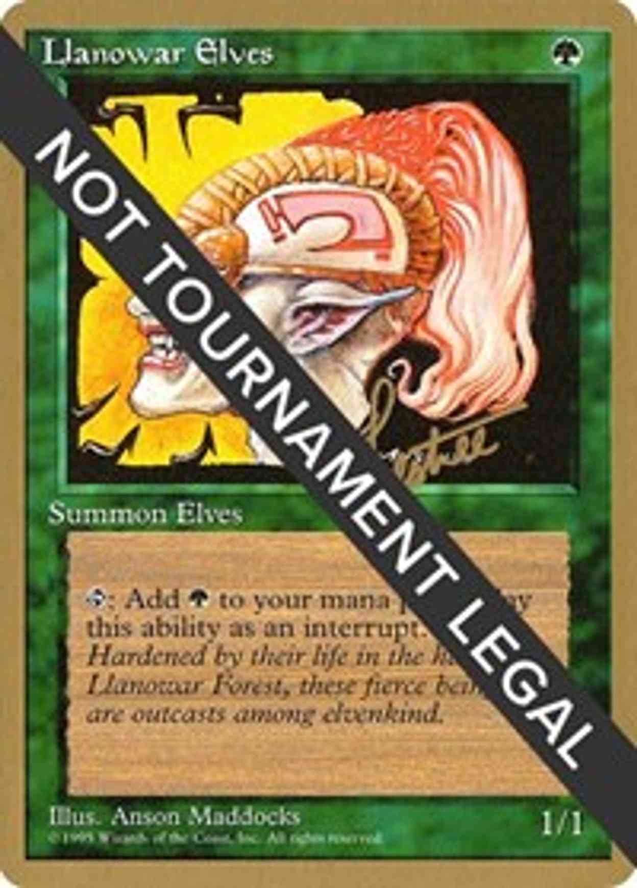 Llanowar Elves - 1996 Bertrand Lestree (4ED) magic card front