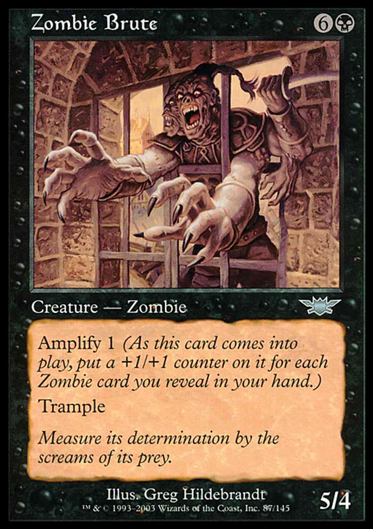 Zombie Brute magic card front