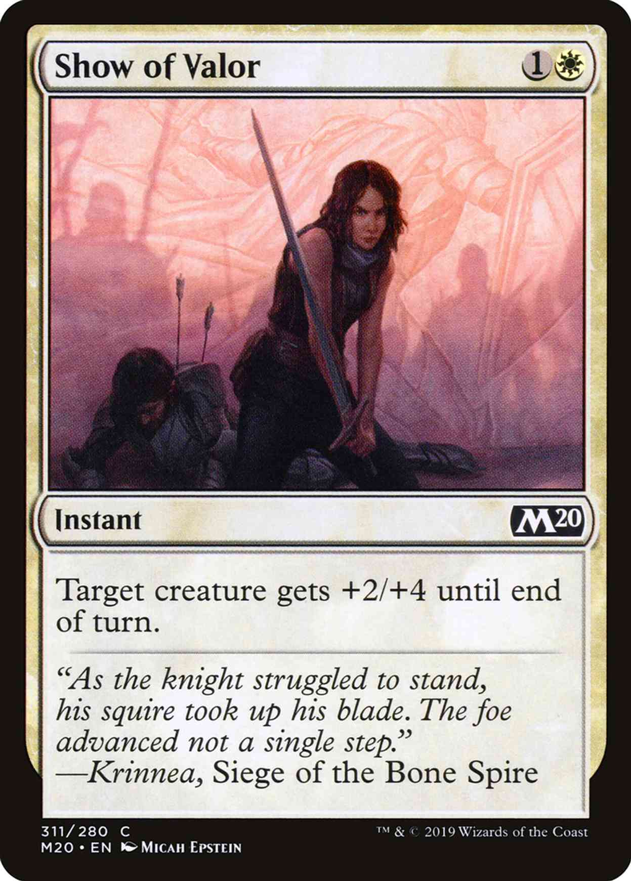 Show of Valor magic card front