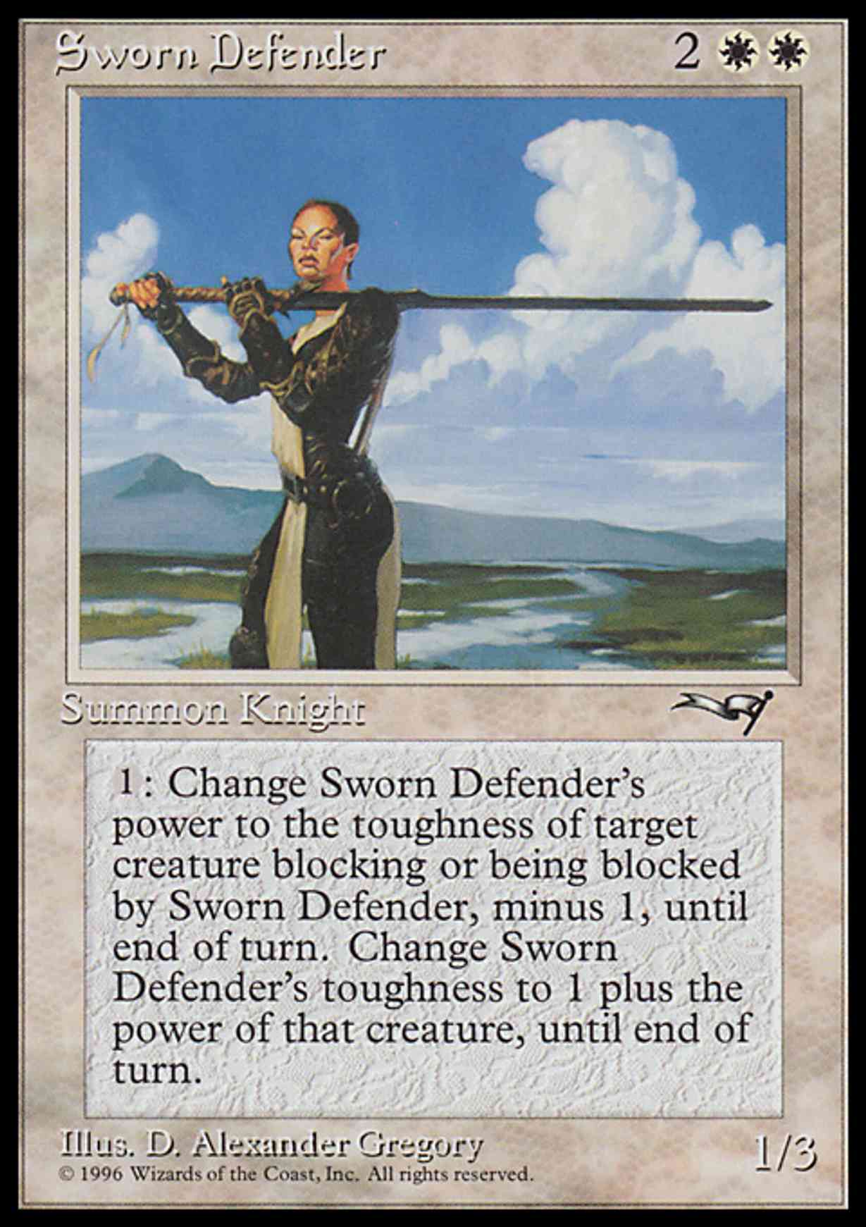 Sworn Defender magic card front