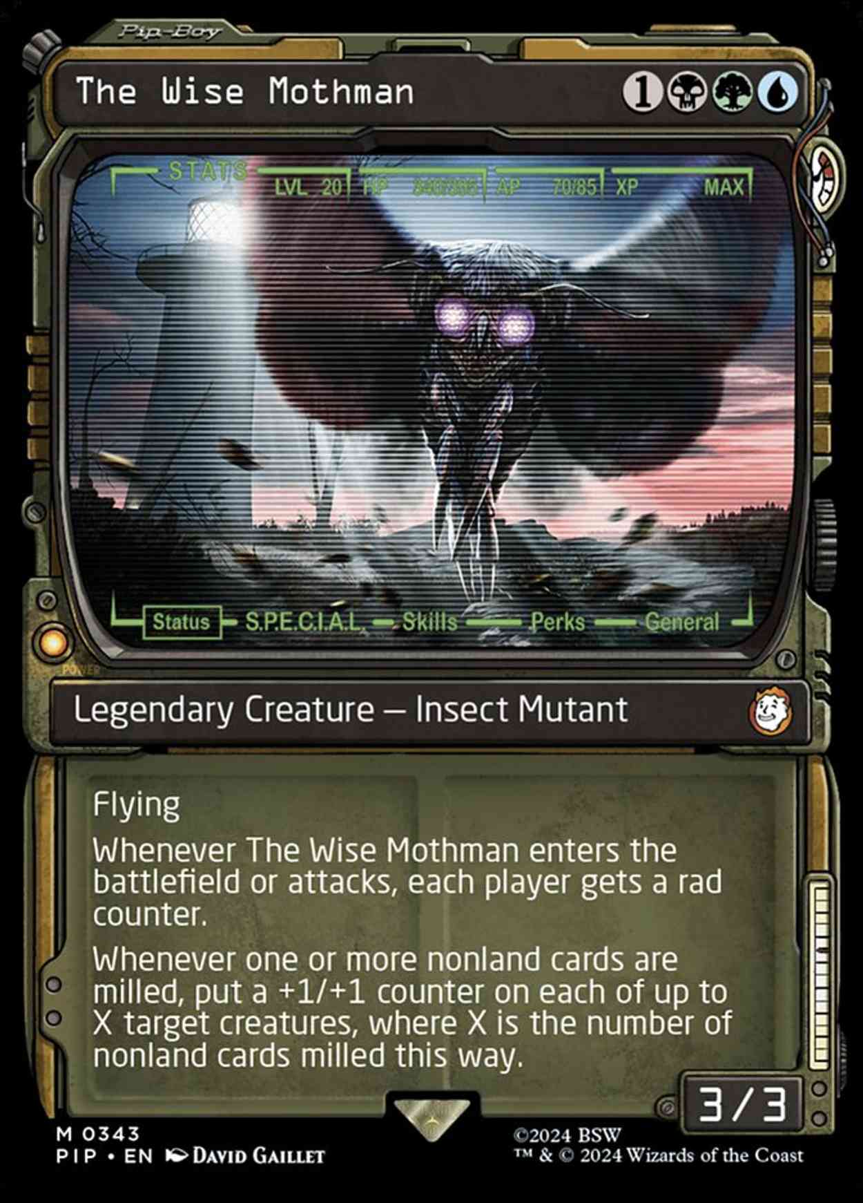 The Wise Mothman (Showcase) magic card front