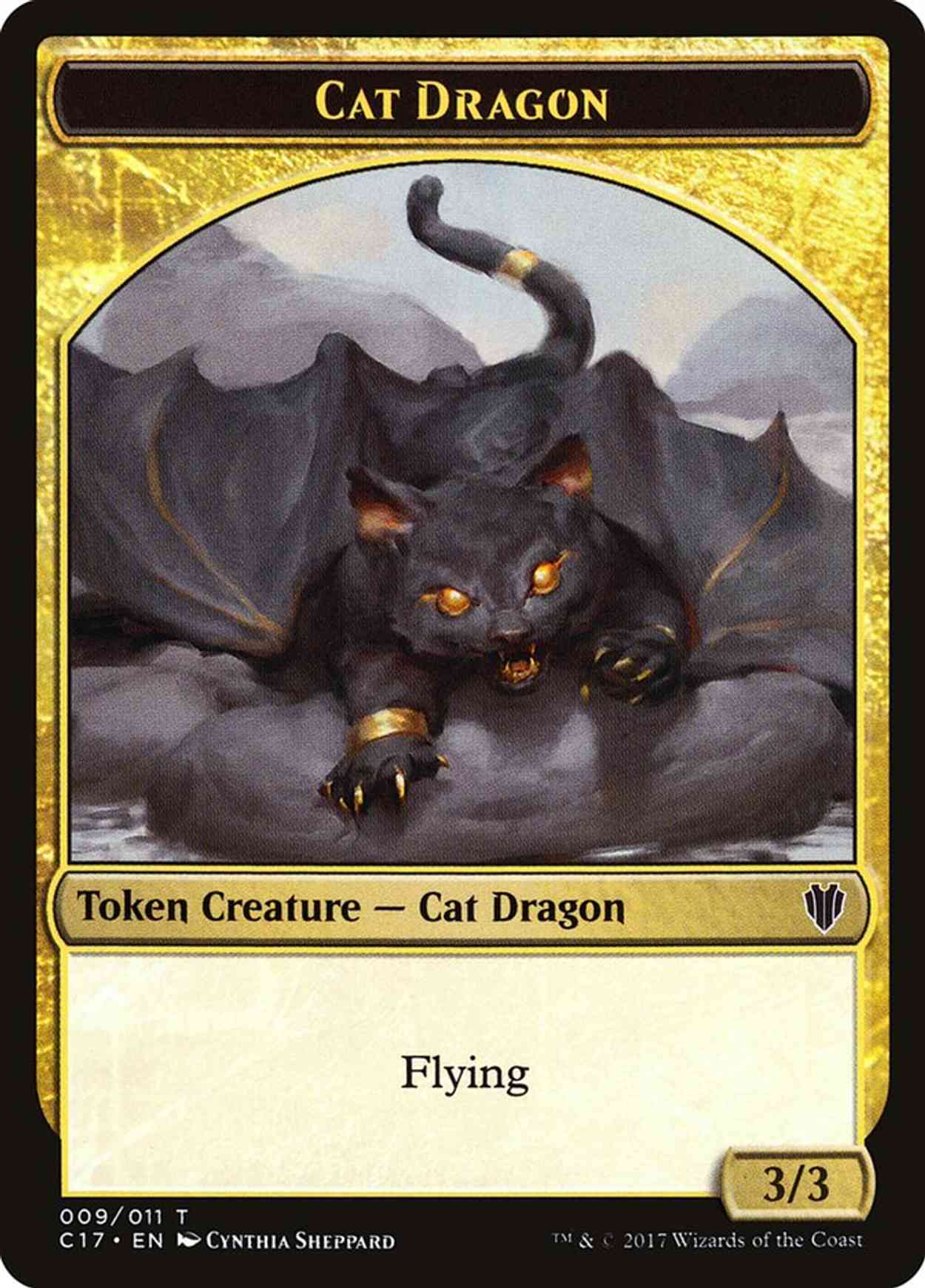 Cat Dragon (009) // Dragon (006) Double-sided Token magic card front