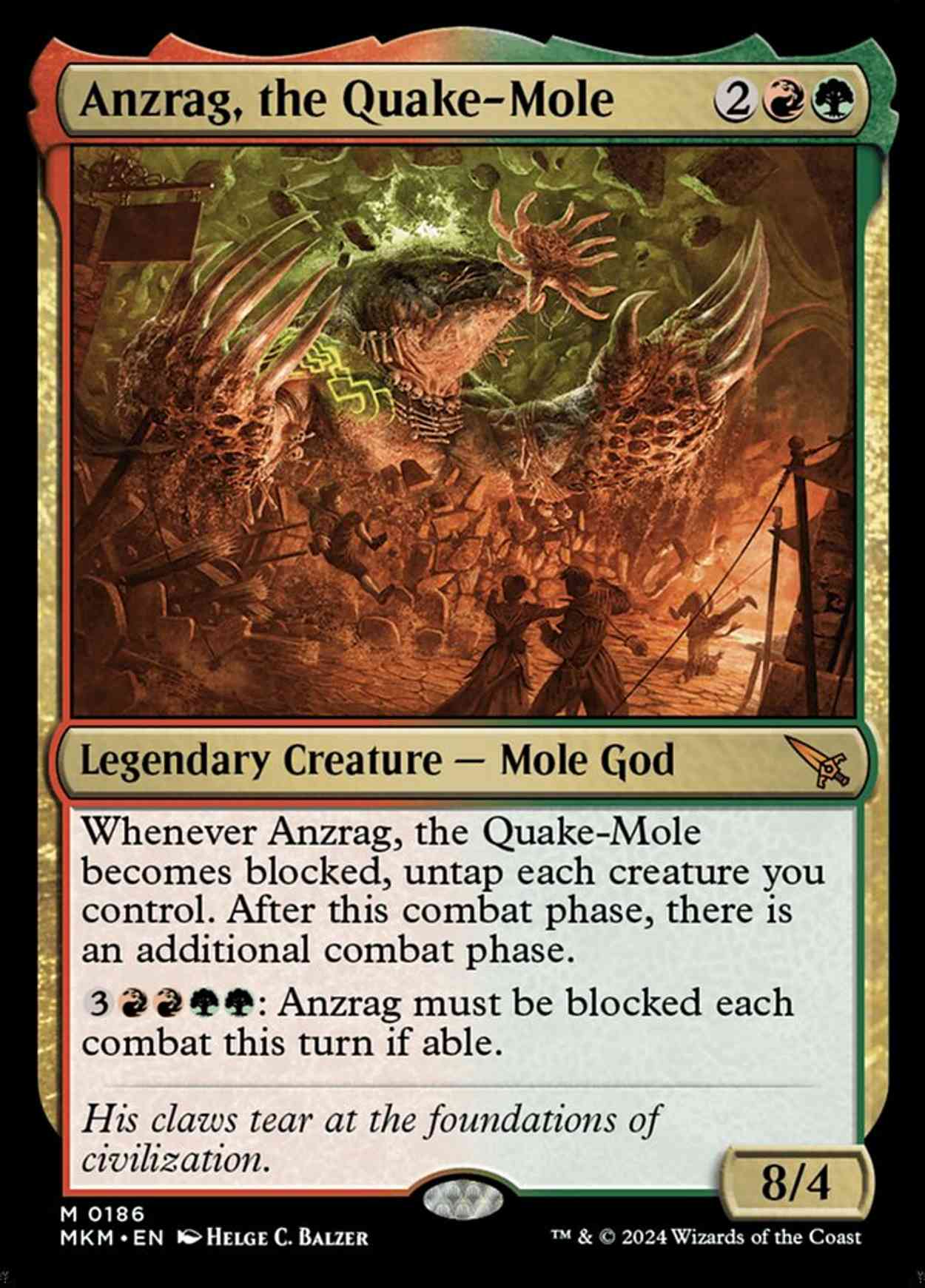 Anzrag, the Quake-Mole magic card front