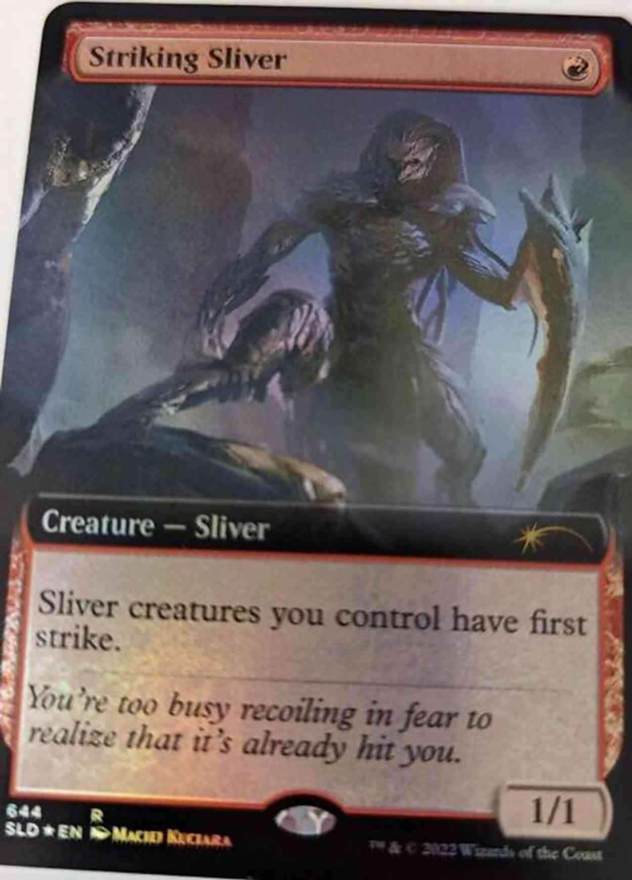 Striking Sliver (Extended Art) magic card front