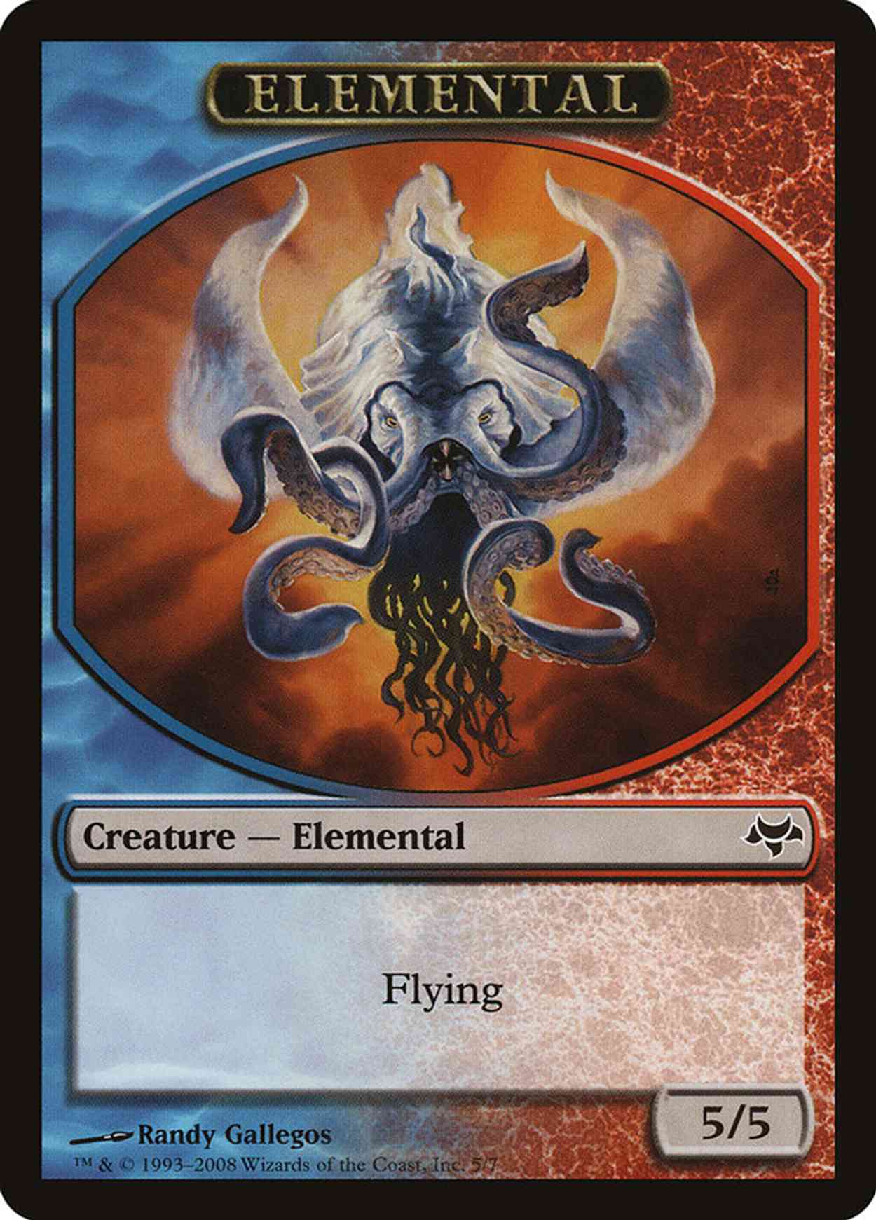Elemental Token (Blue/Red) magic card front