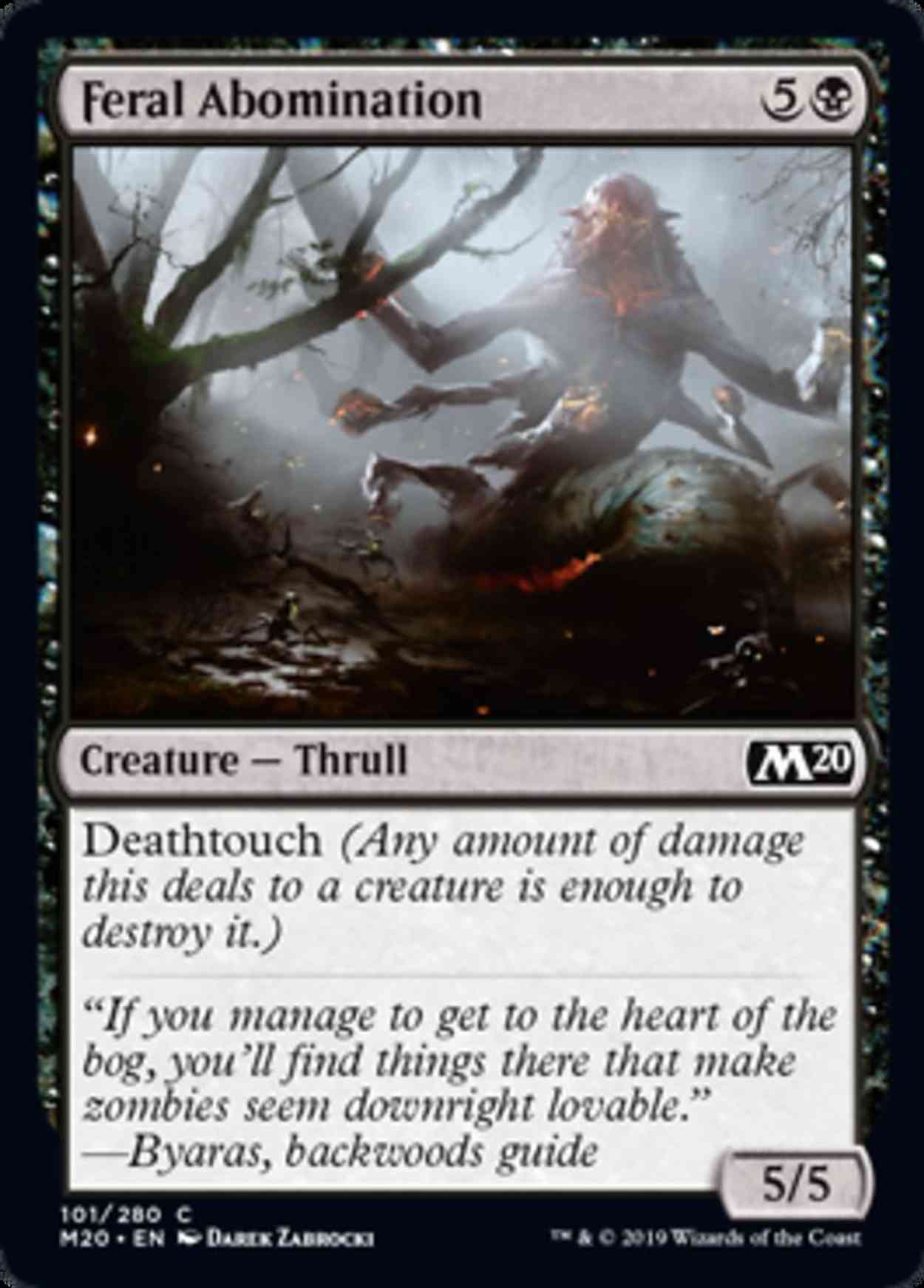 Feral Abomination magic card front
