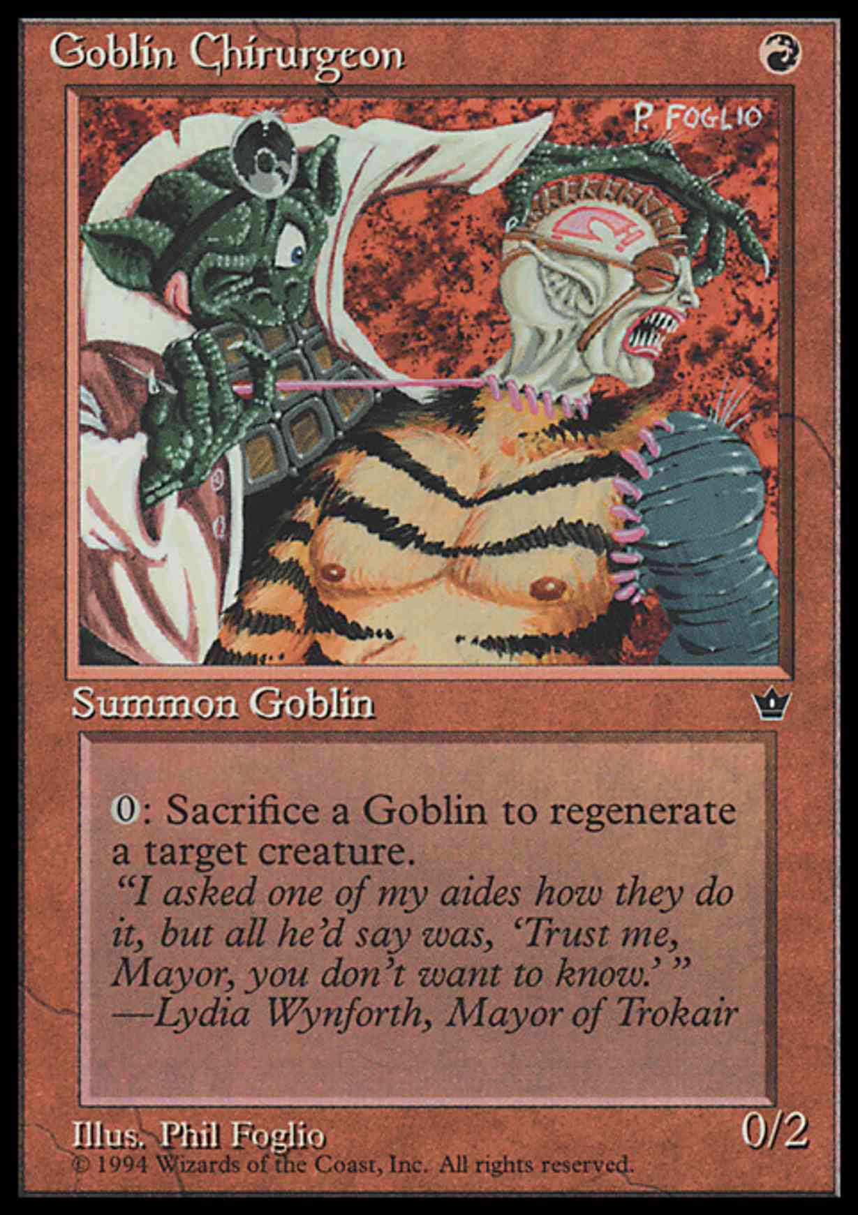 Goblin Chirurgeon (Foglio) magic card front