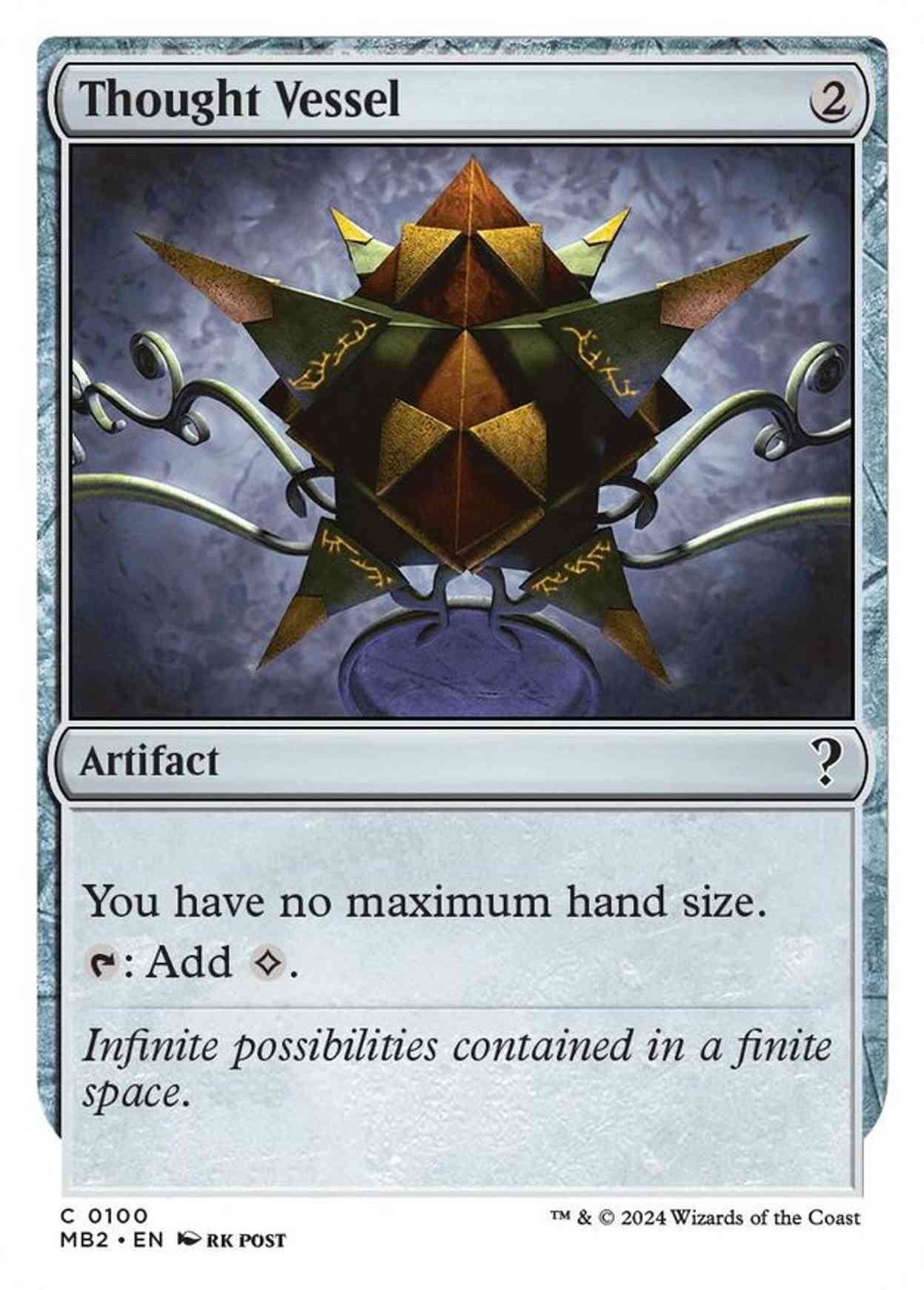 Thought Vessel (White Border) magic card front