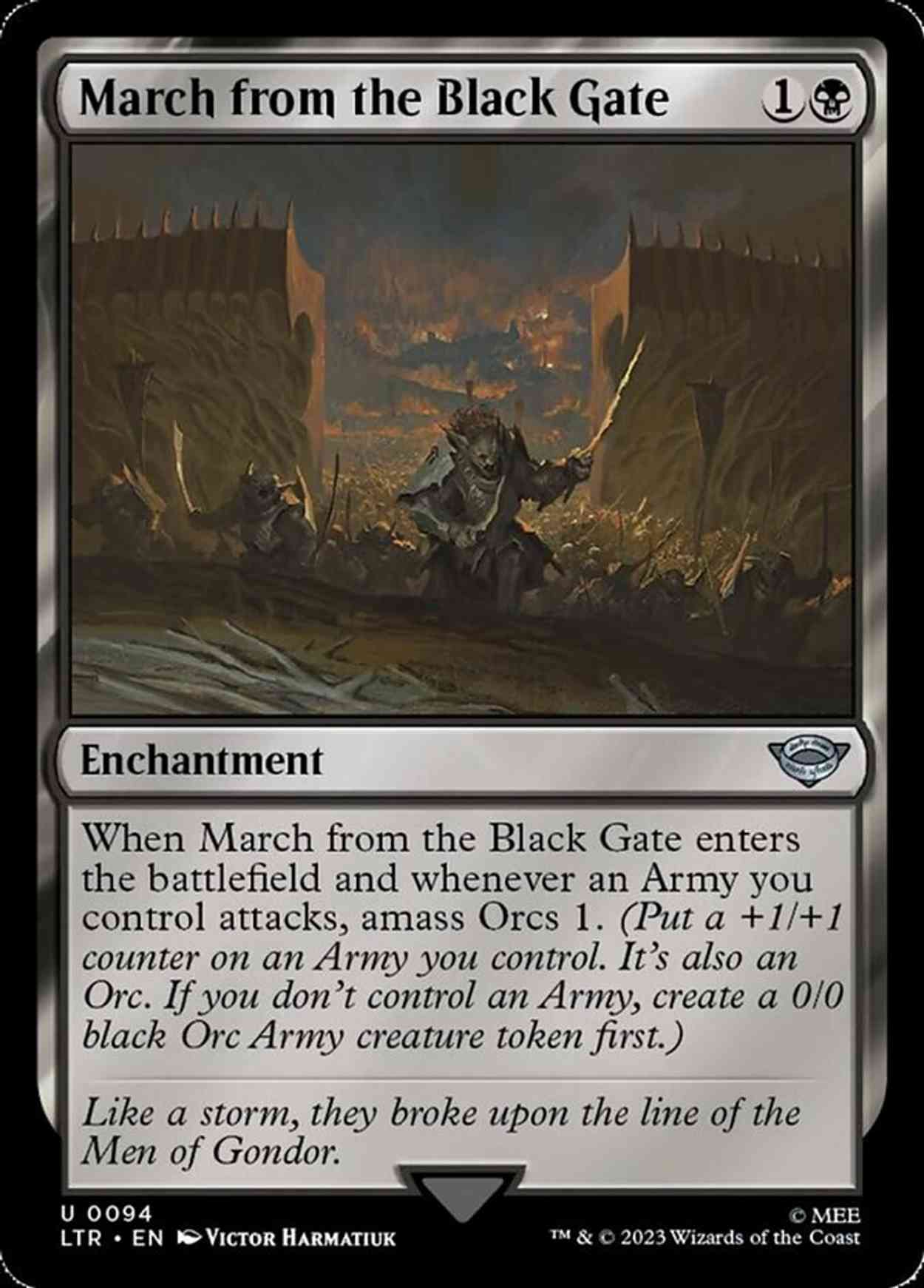 March from the Black Gate magic card front