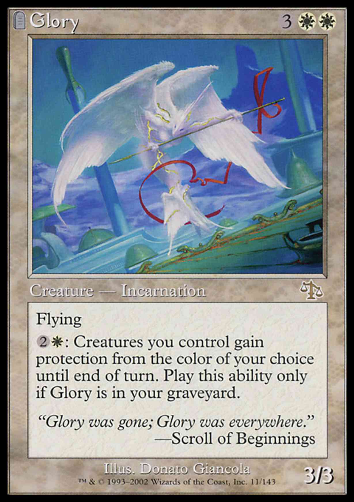 Glory magic card front